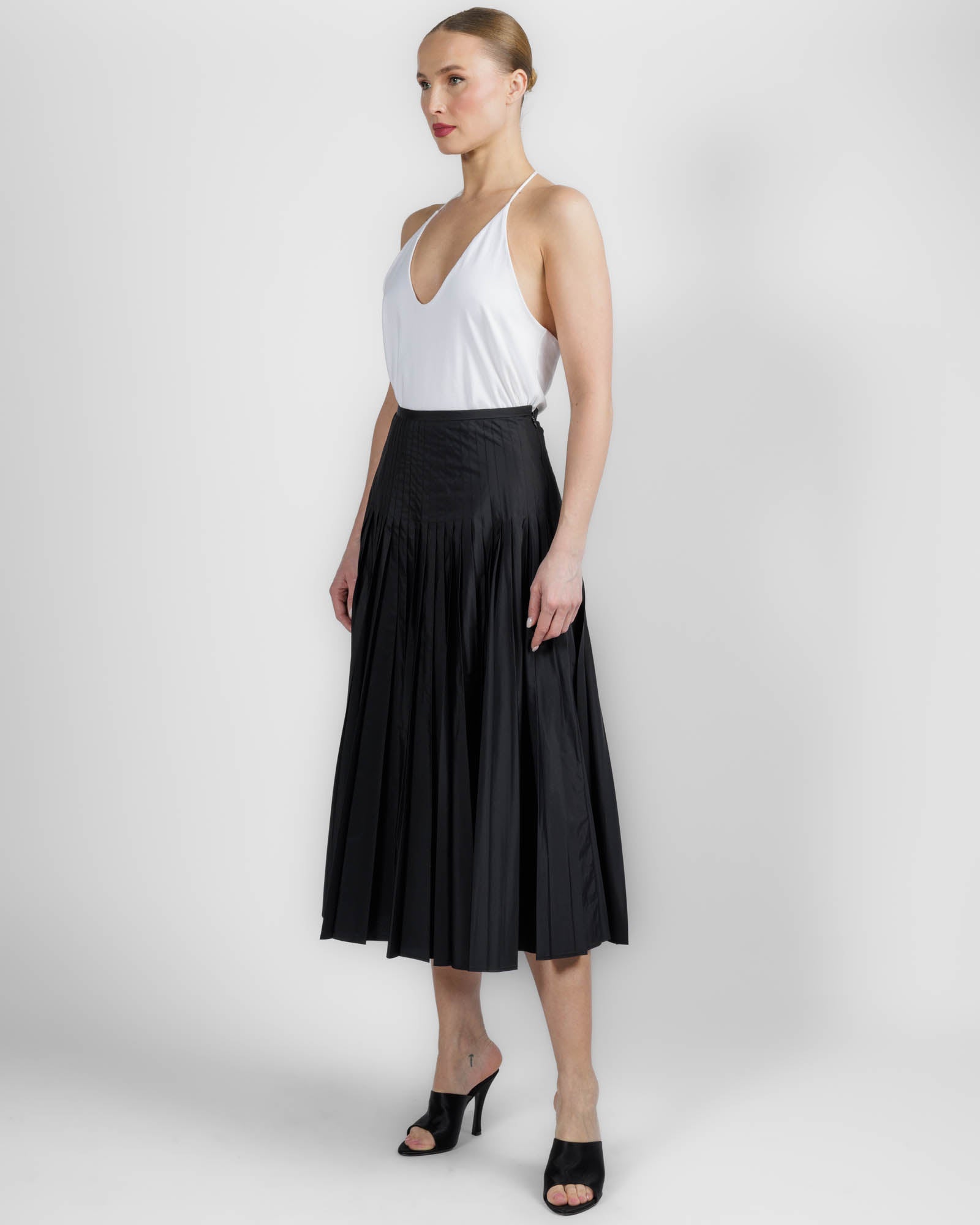 Technical Plisse Skirt