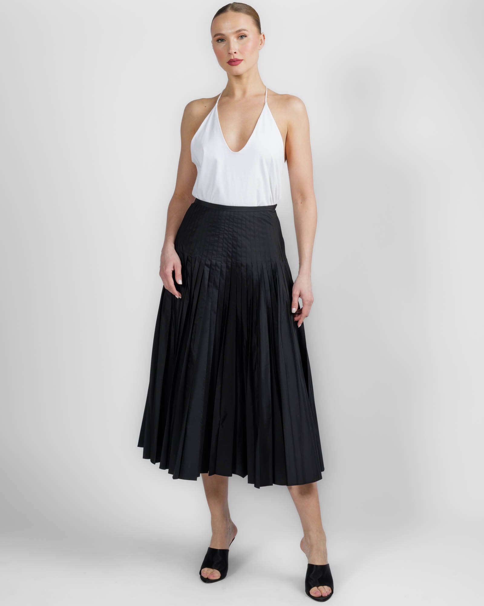 Technical Plisse Skirt
