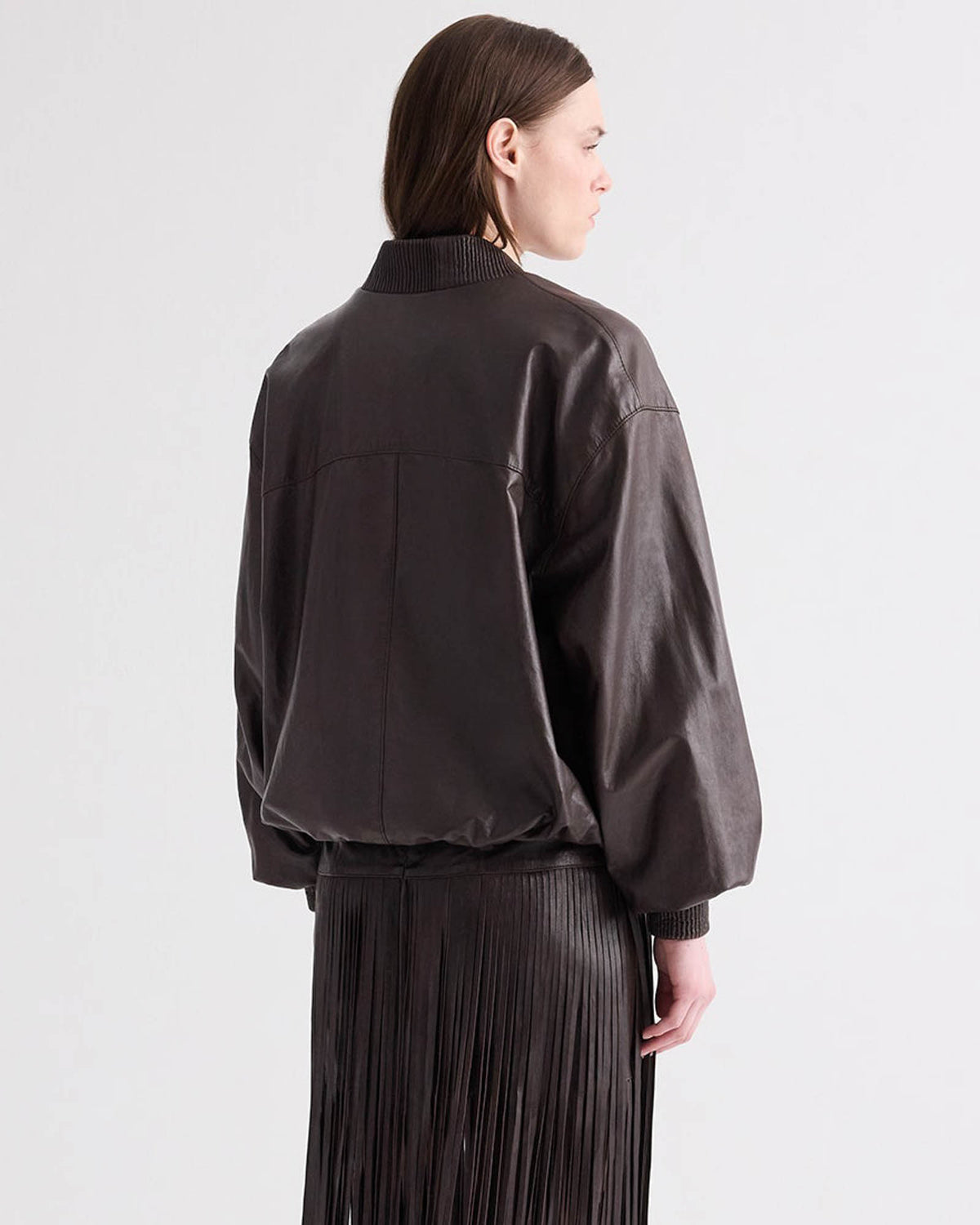 Bubble Hem Bomber Jacket