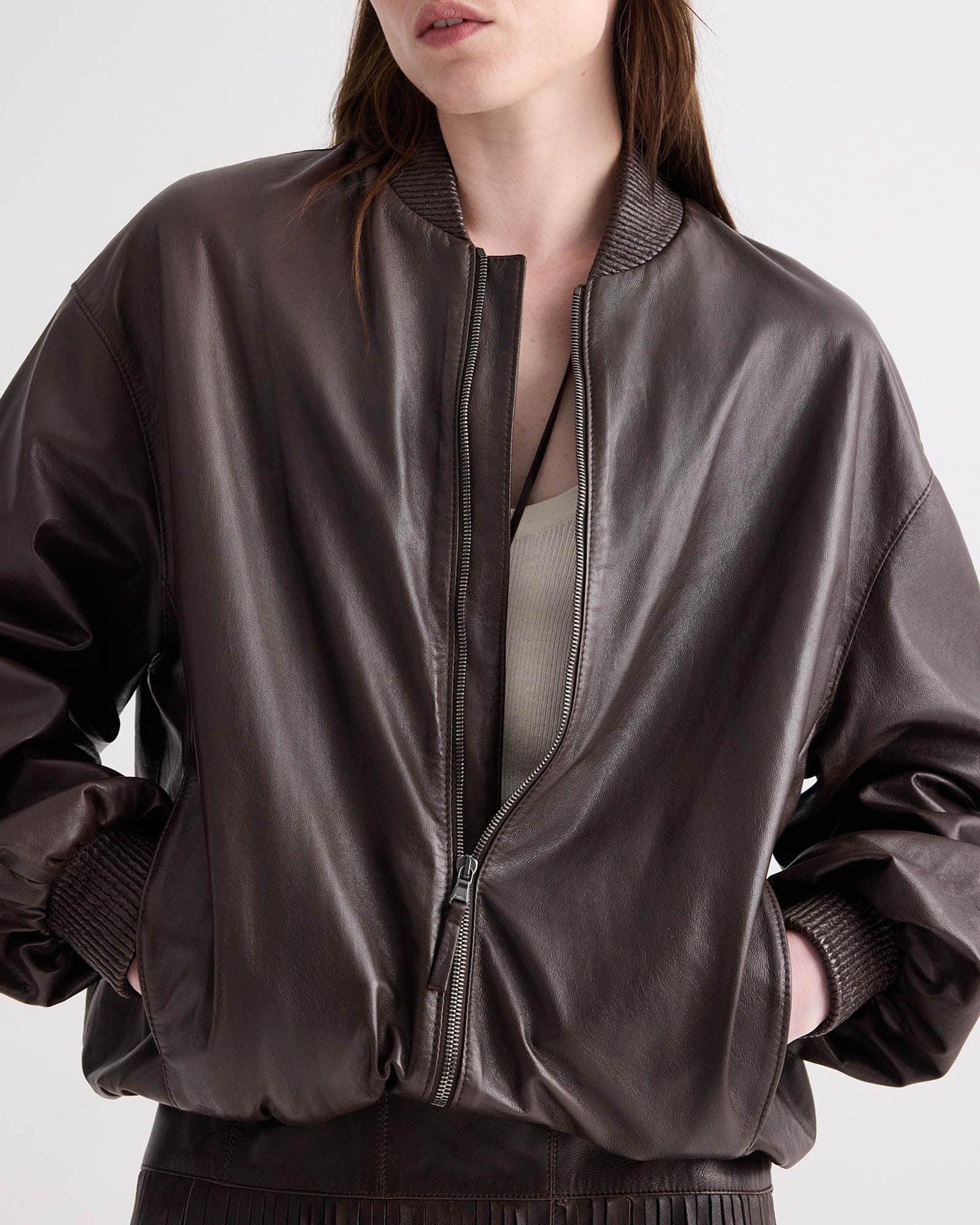 Bubble Hem Bomber Jacket