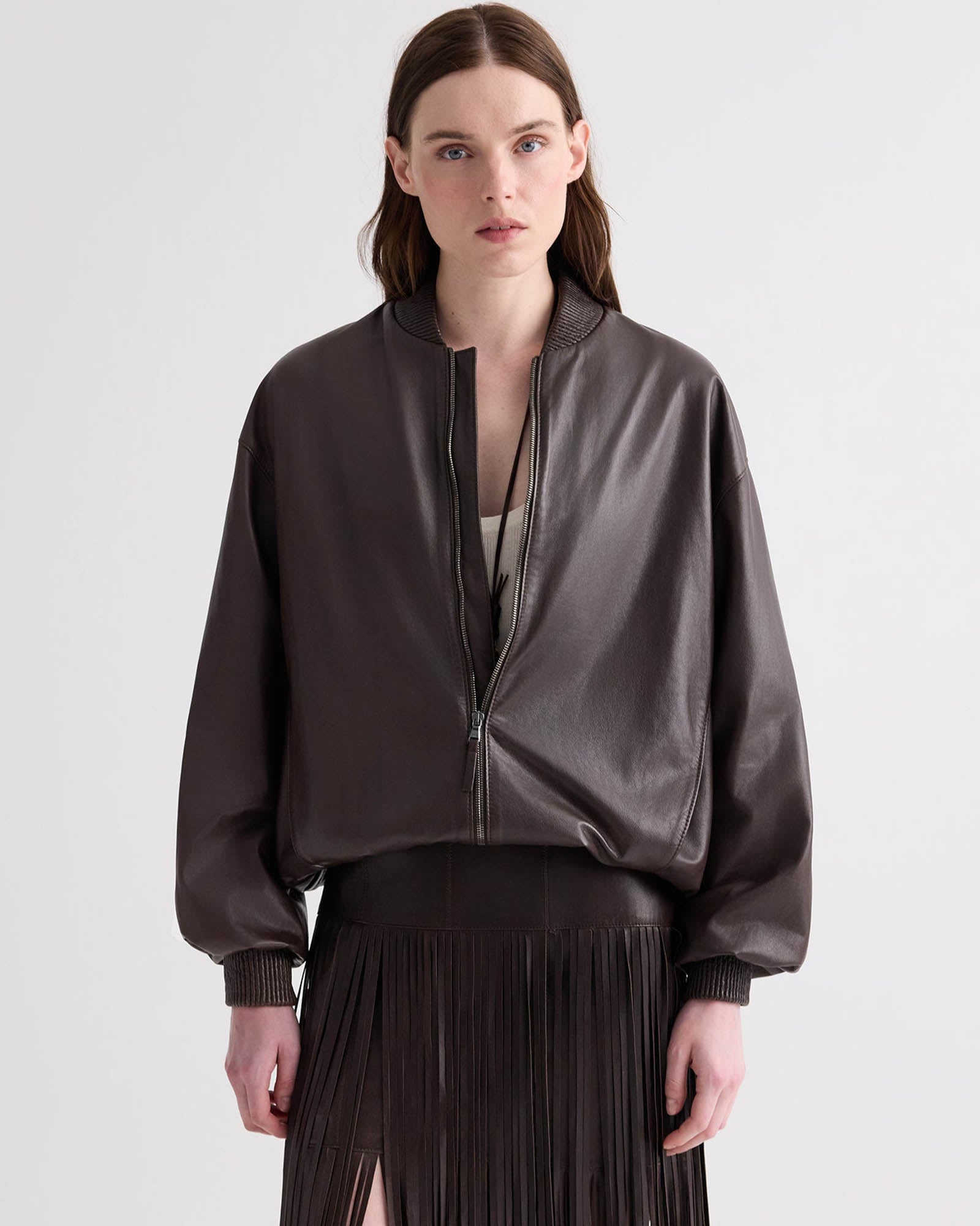 Bubble Hem Bomber Jacket
