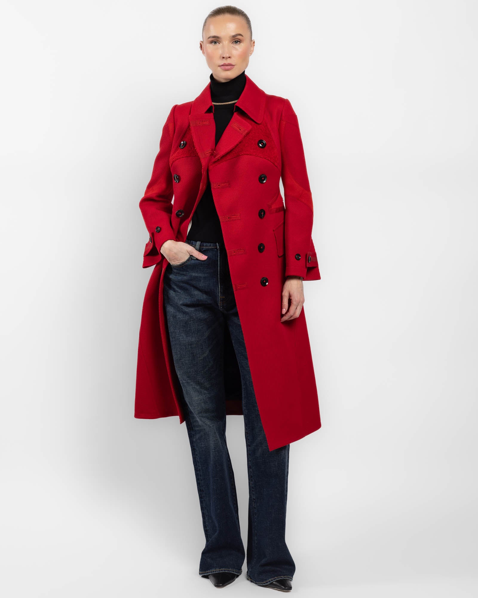 SHIRO SAKAI Double-Breasted Chesterfield Coat