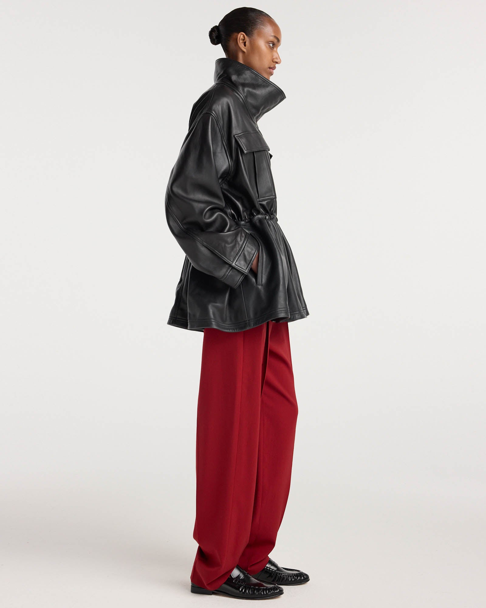 Sculptural Leather Jacket