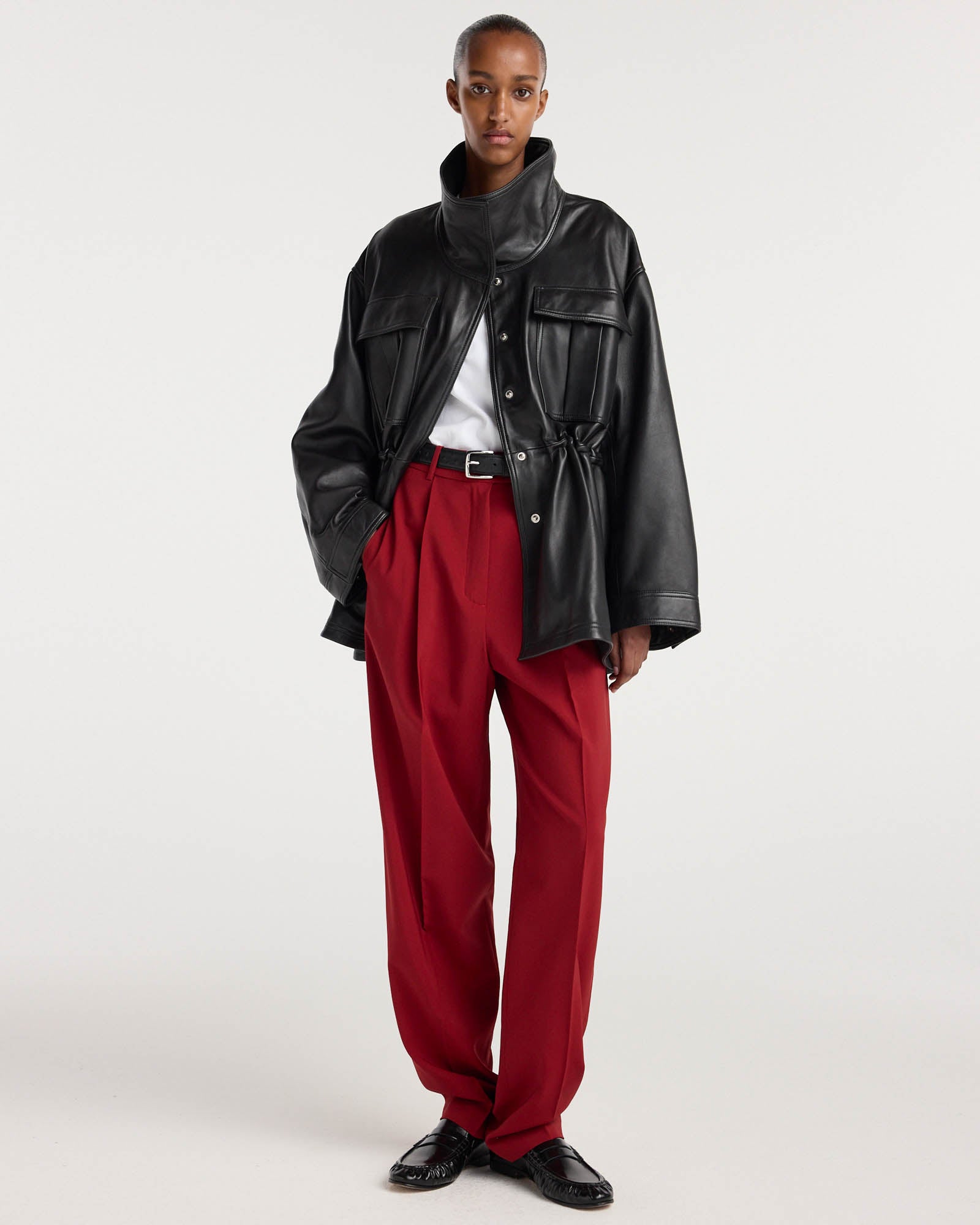 Sculptural Leather Jacket