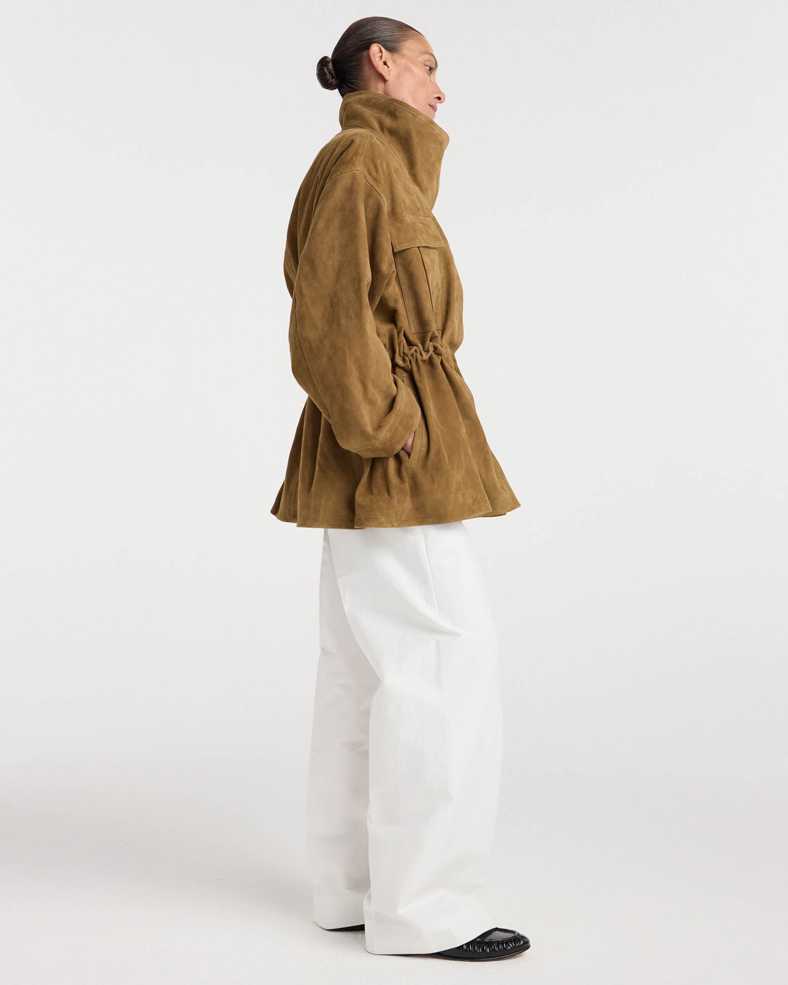 Sculptural Suede Jacket