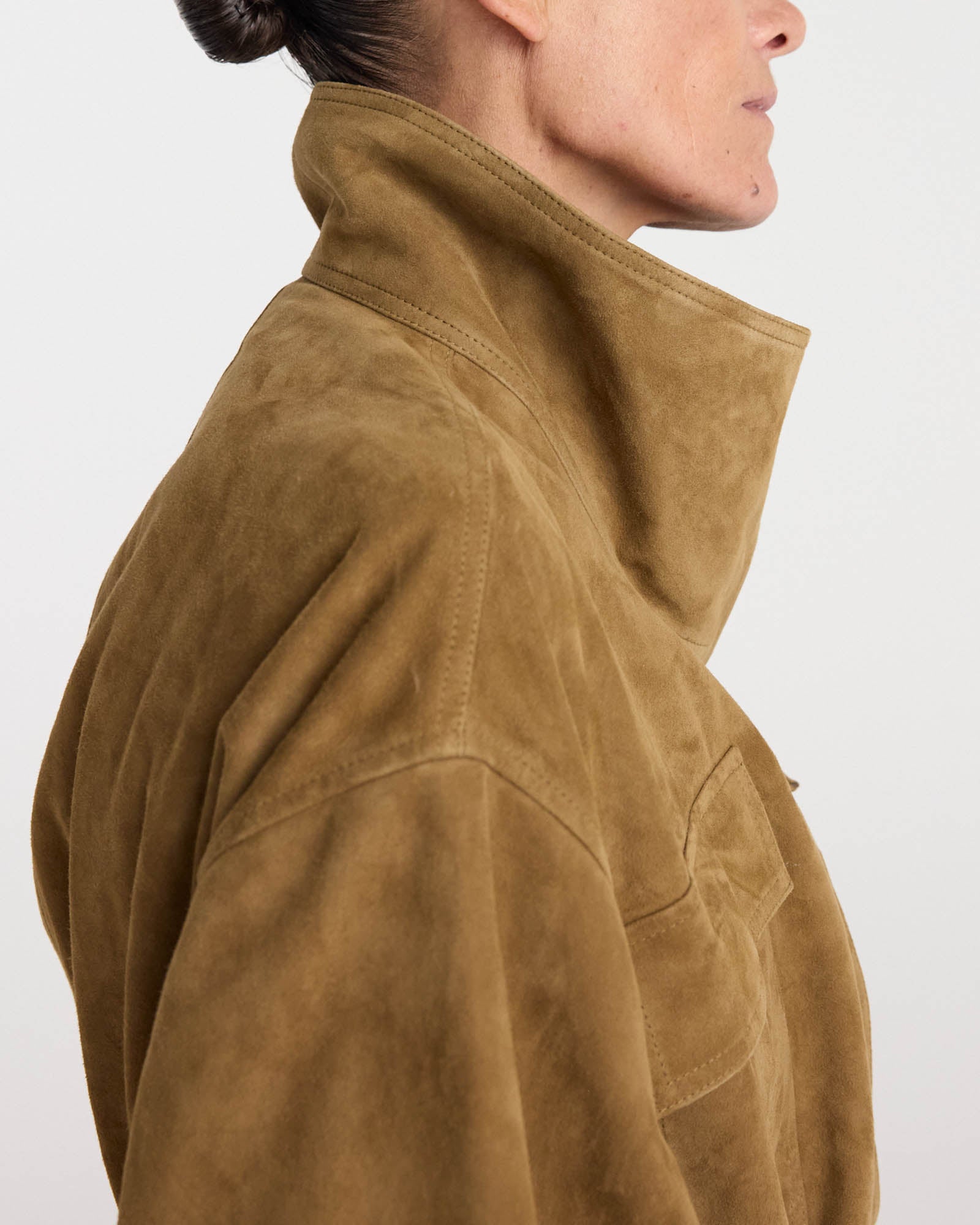Sculptural Suede Jacket