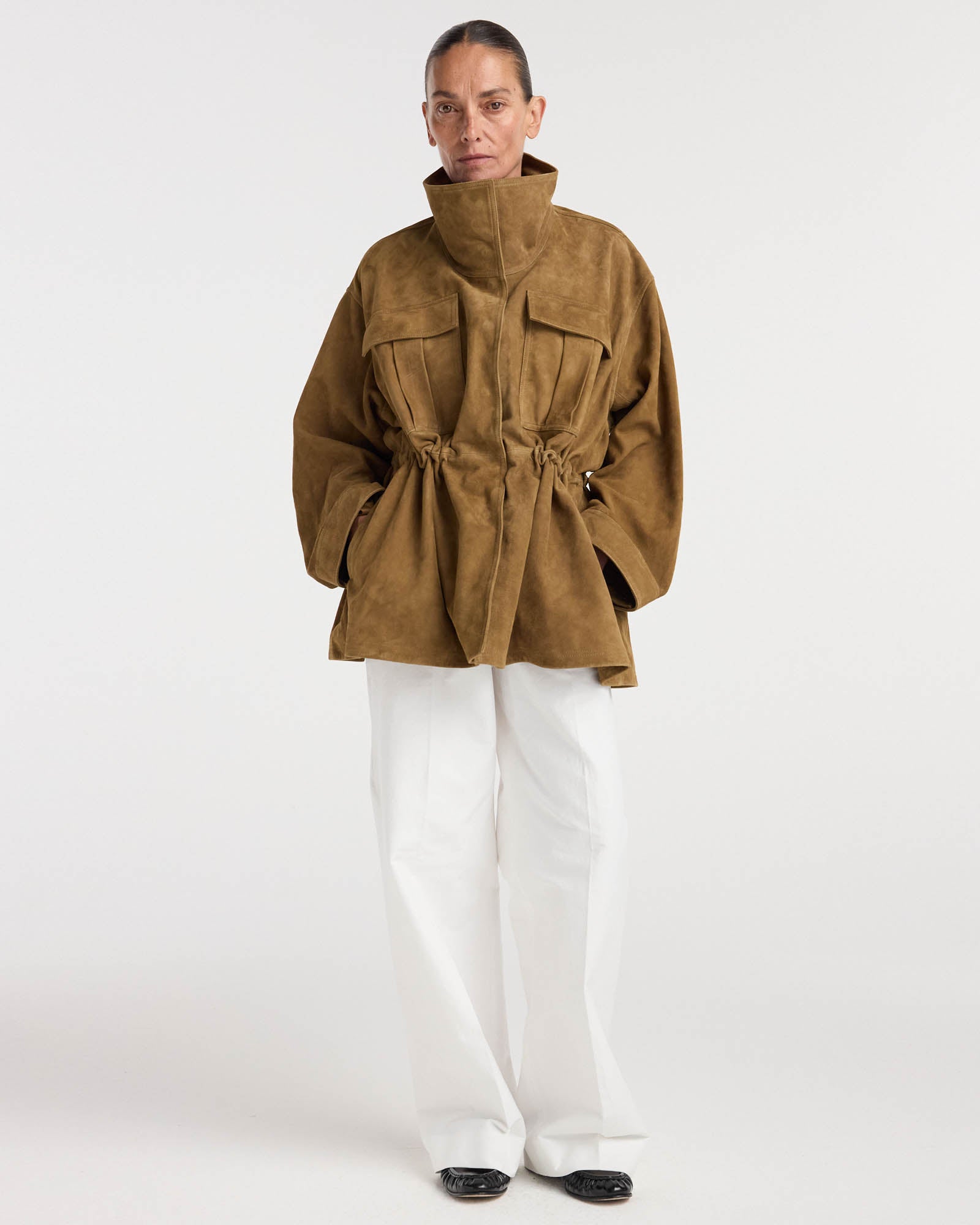 Sculptural Suede Jacket