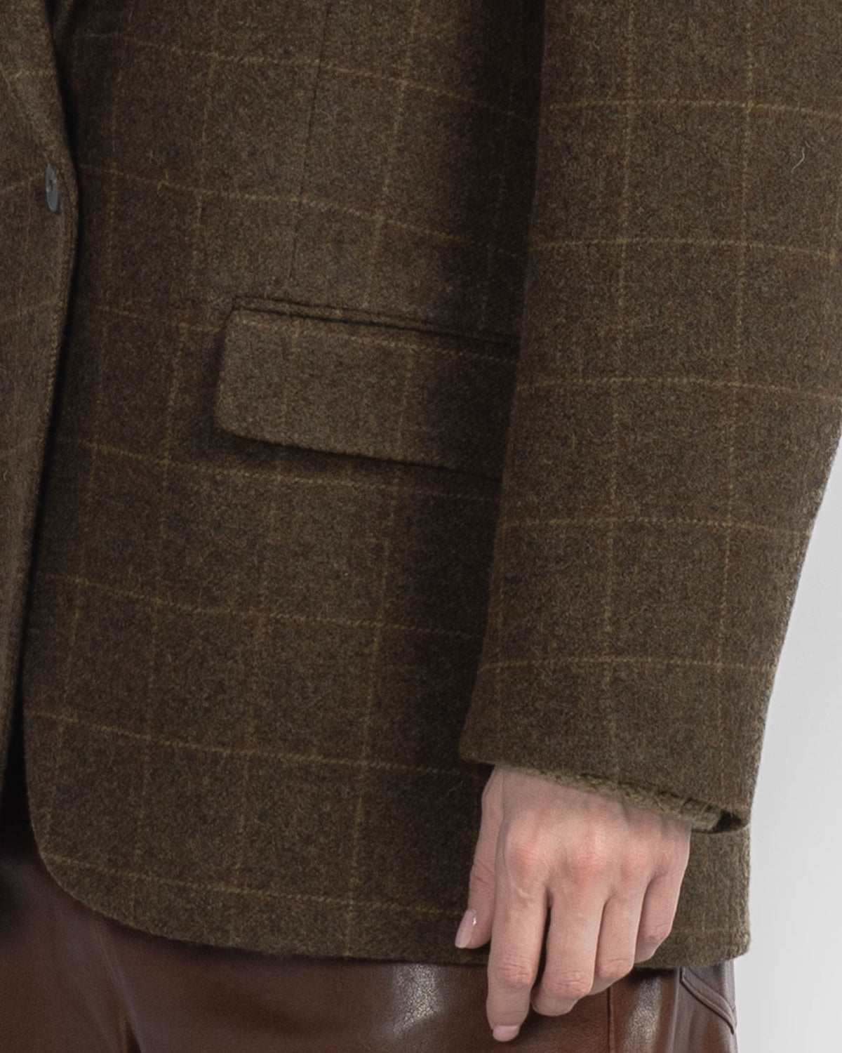 Oversized Check Blazer