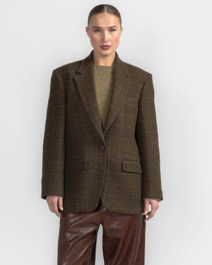 Oversized Check Blazer