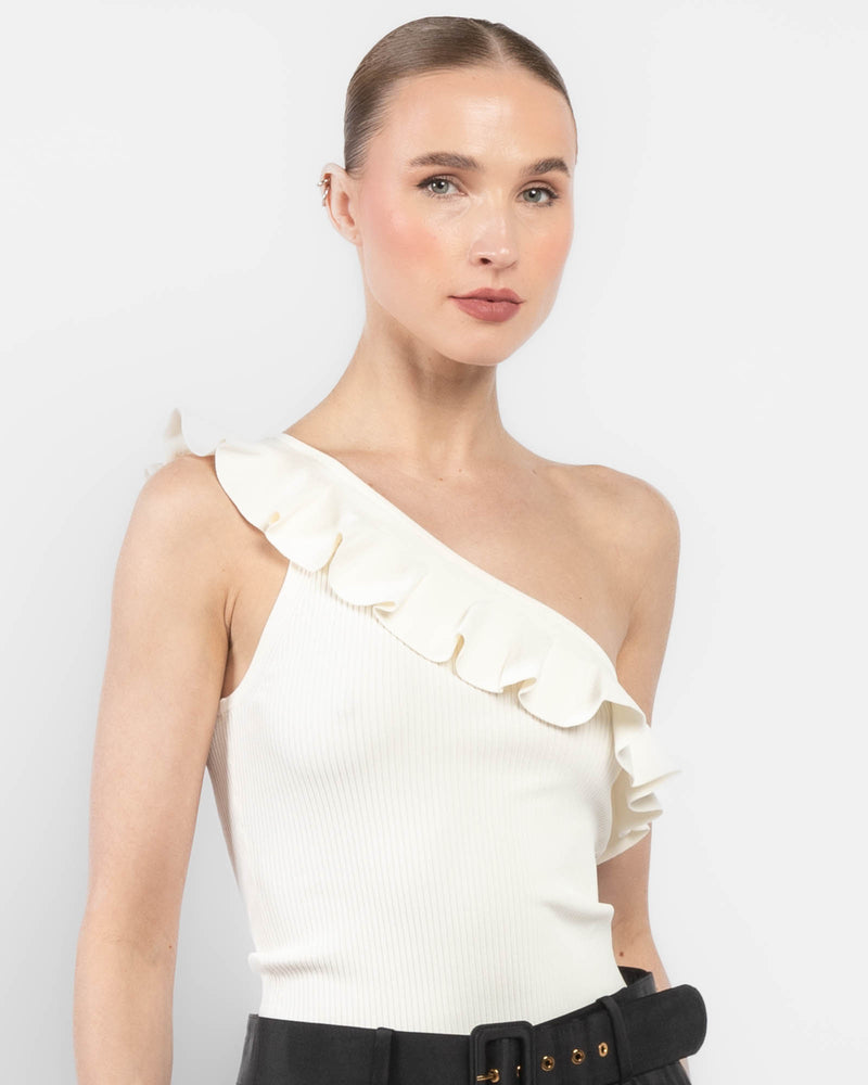 Rhiannon Frill Asymmetric Top
