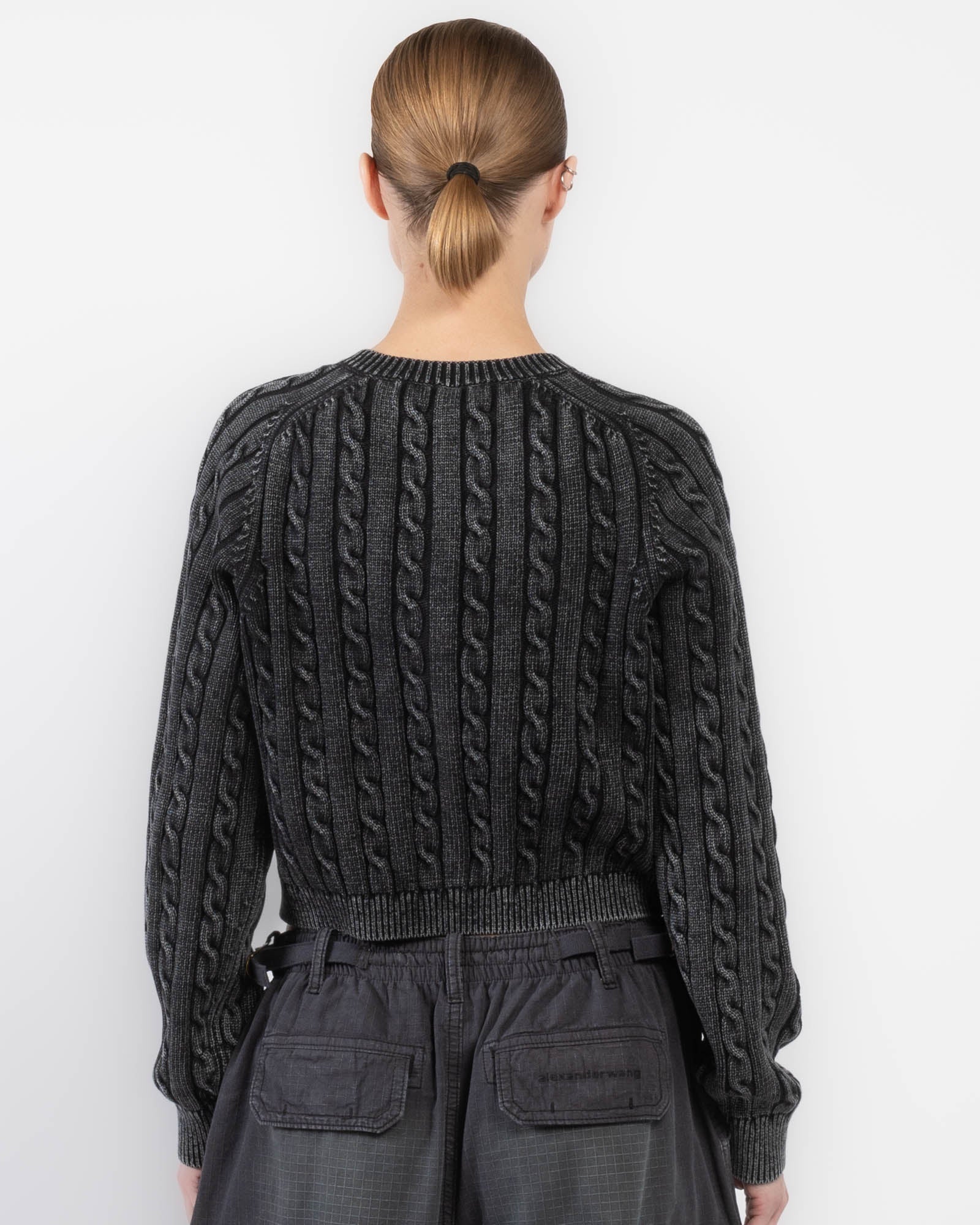 Crop Embroidered Cardigan