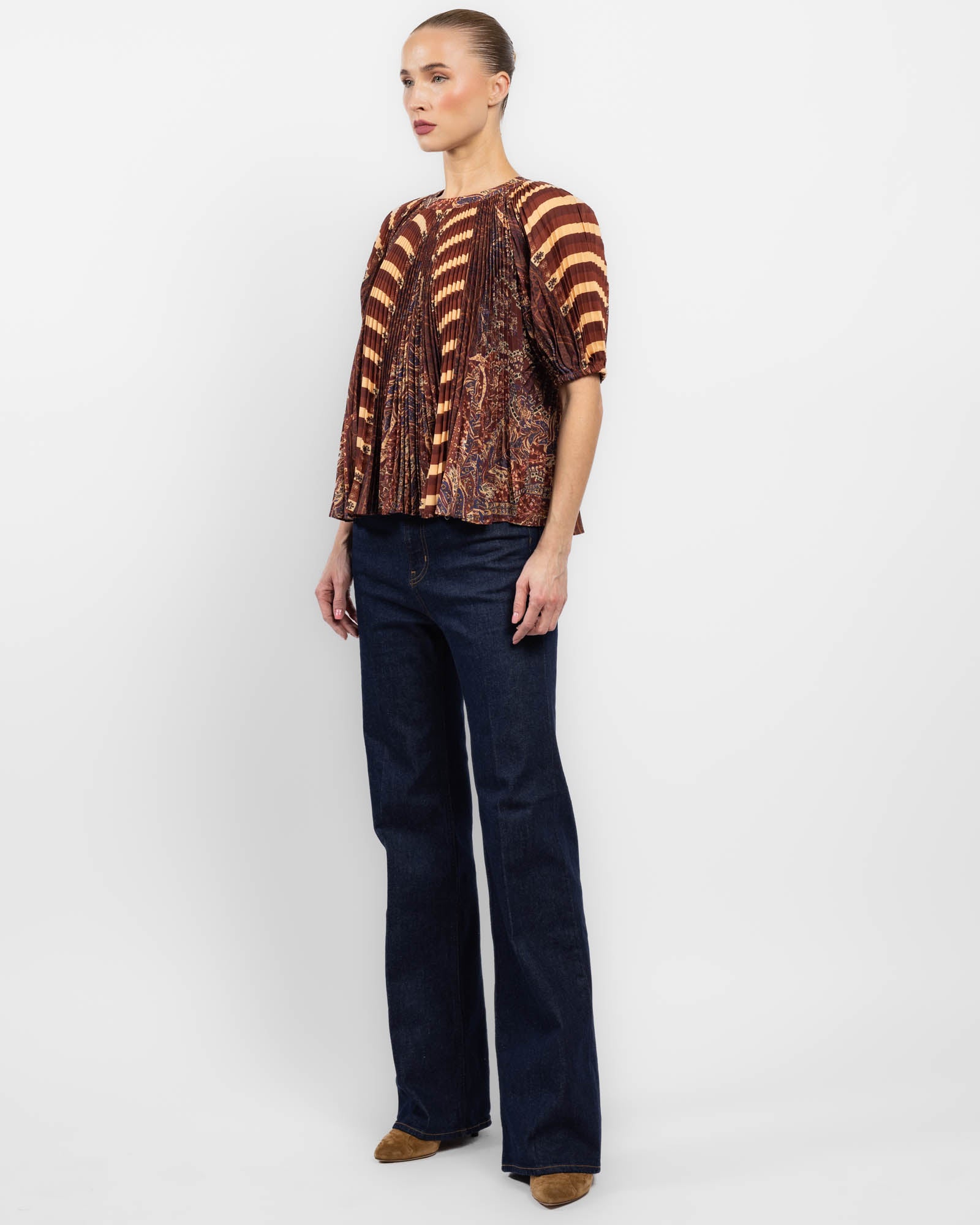 Dafne Pleat Top