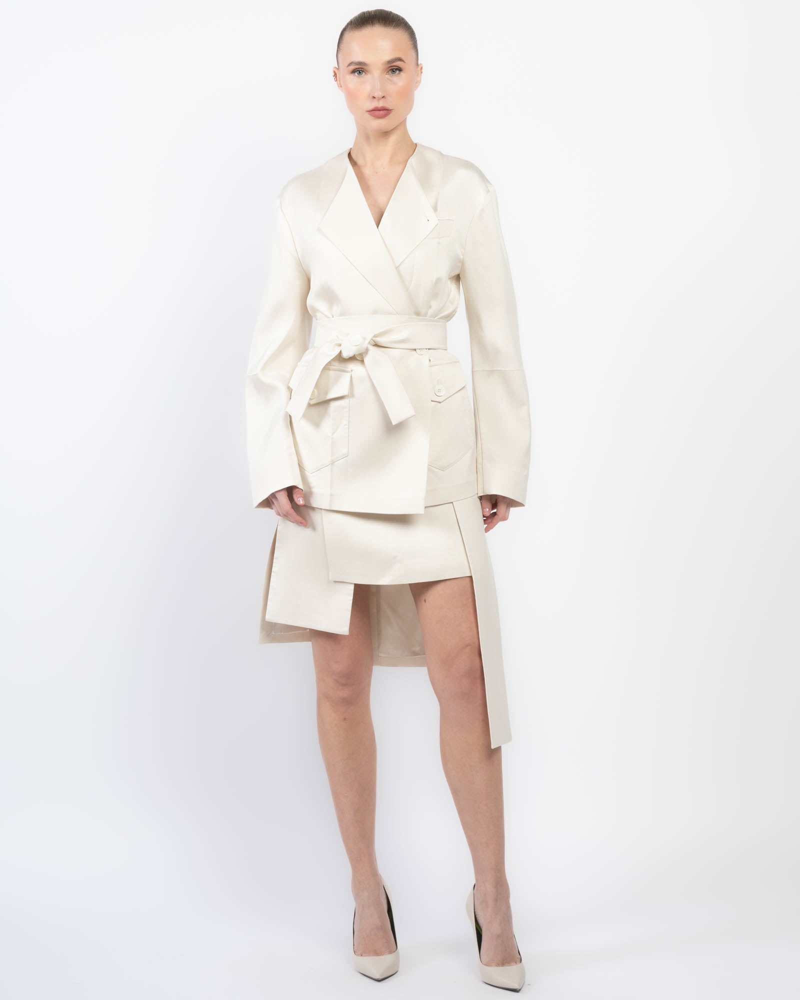 No Collar Origami Jacket