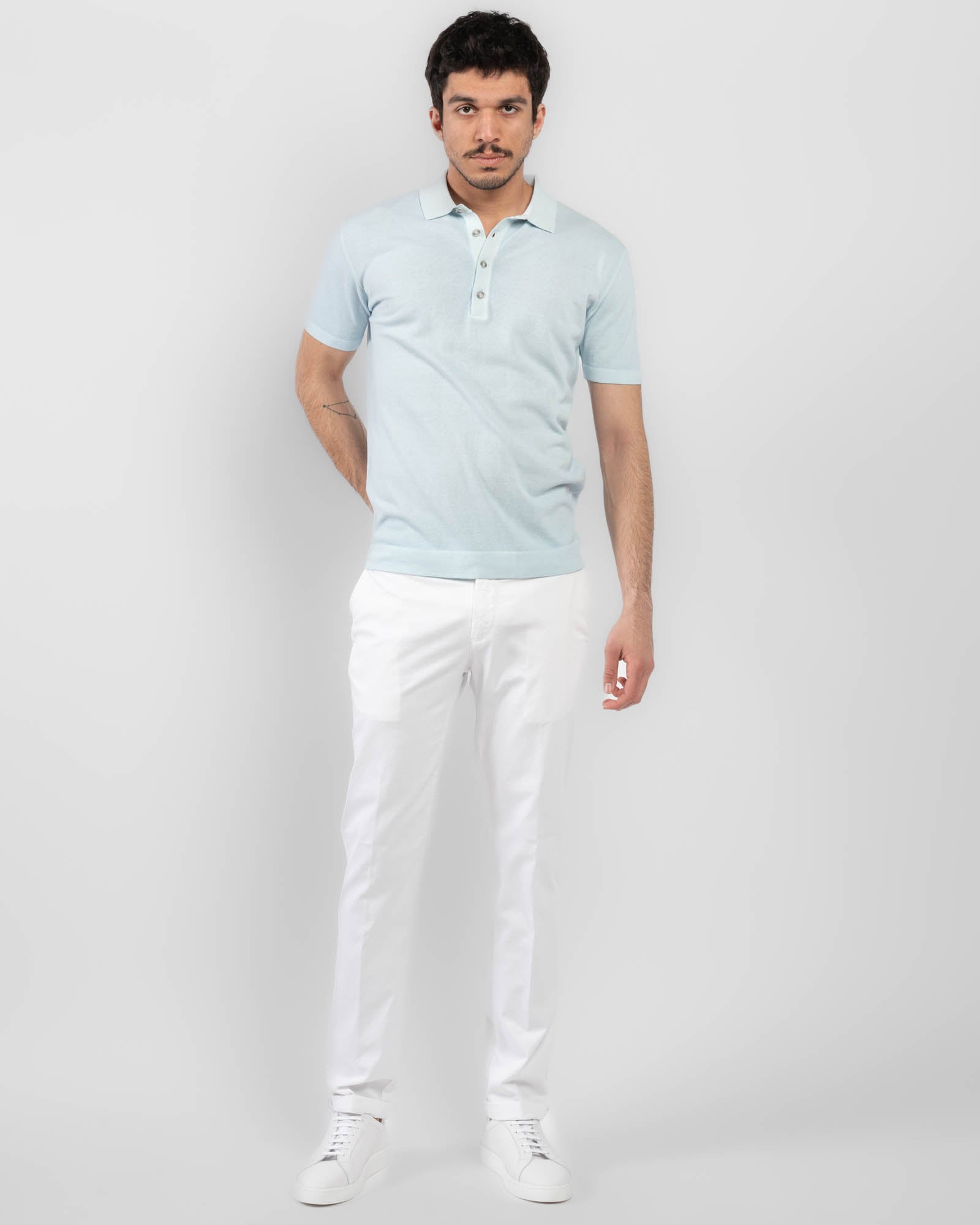 Ribbon Trim Chino Pants