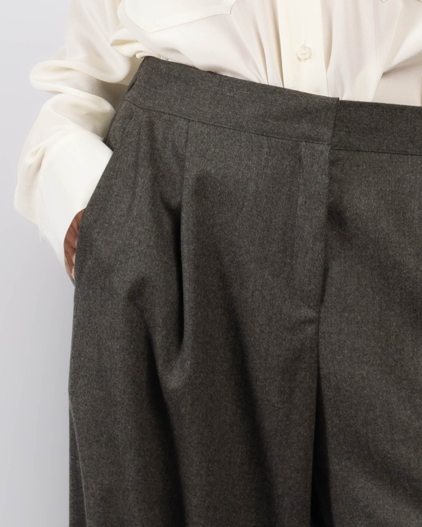 Pantalon en flanelle de laine