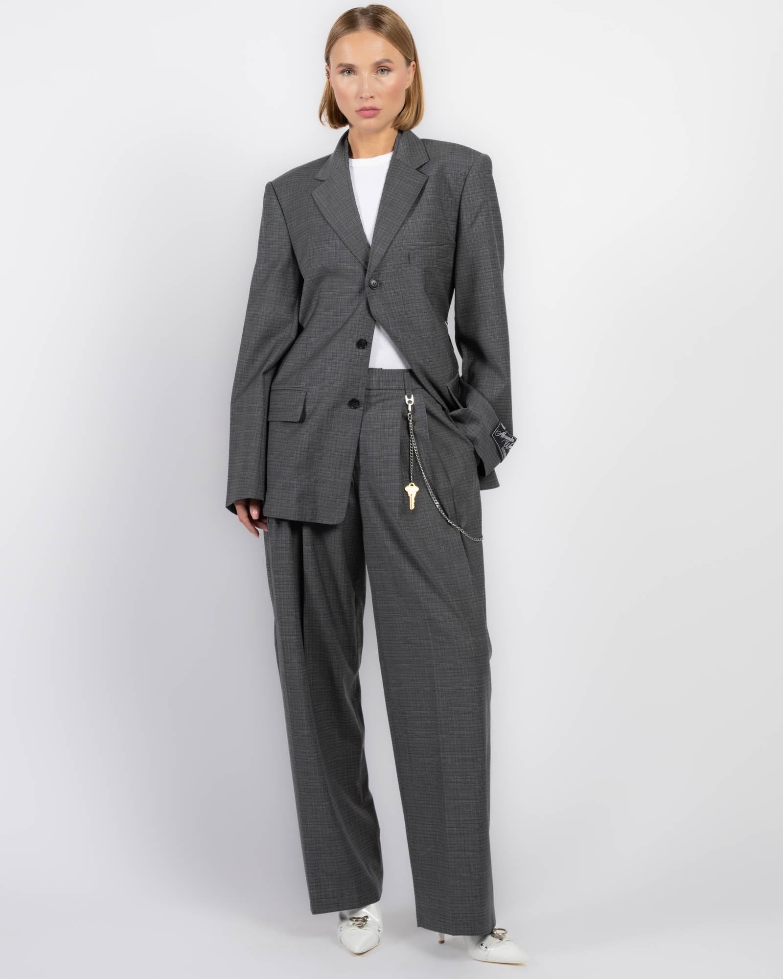 Tailored Blazer With Chain