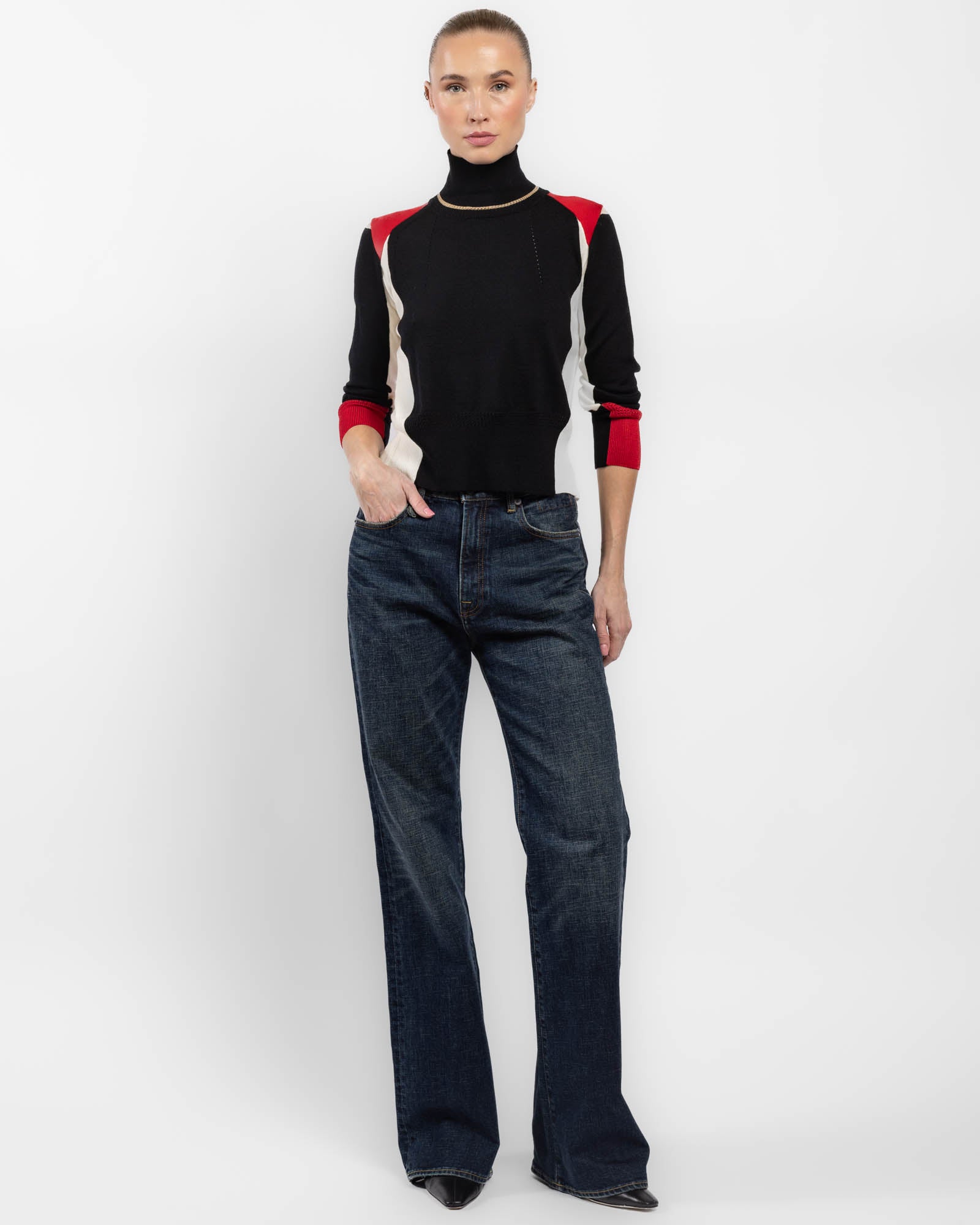 Nouveau haut à col roulé et manches longues