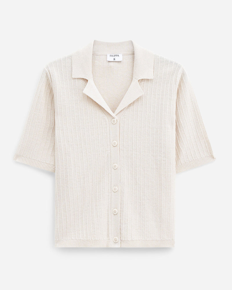 Short Sleeve Collar Cardigan