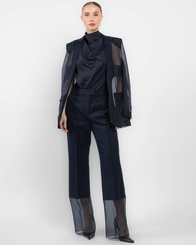 Sheer Hem Pants