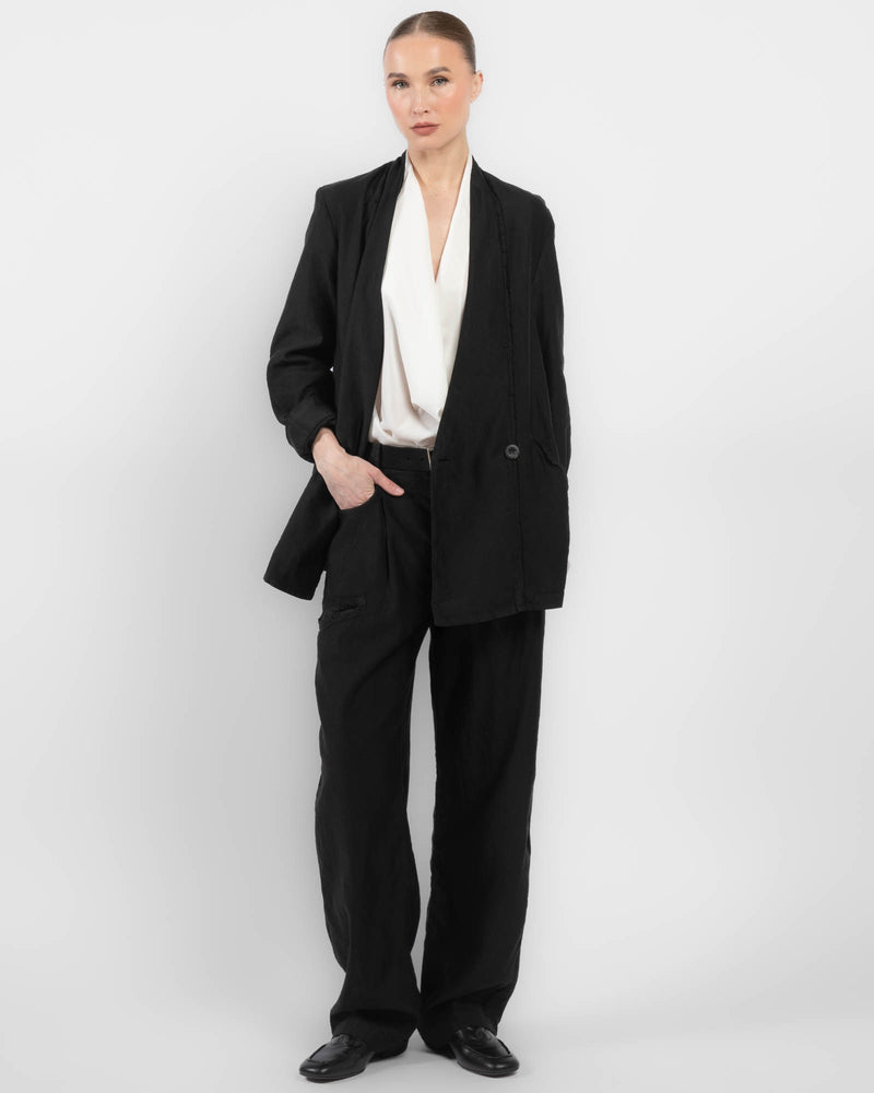 Mixed Double-Breasted Jacket