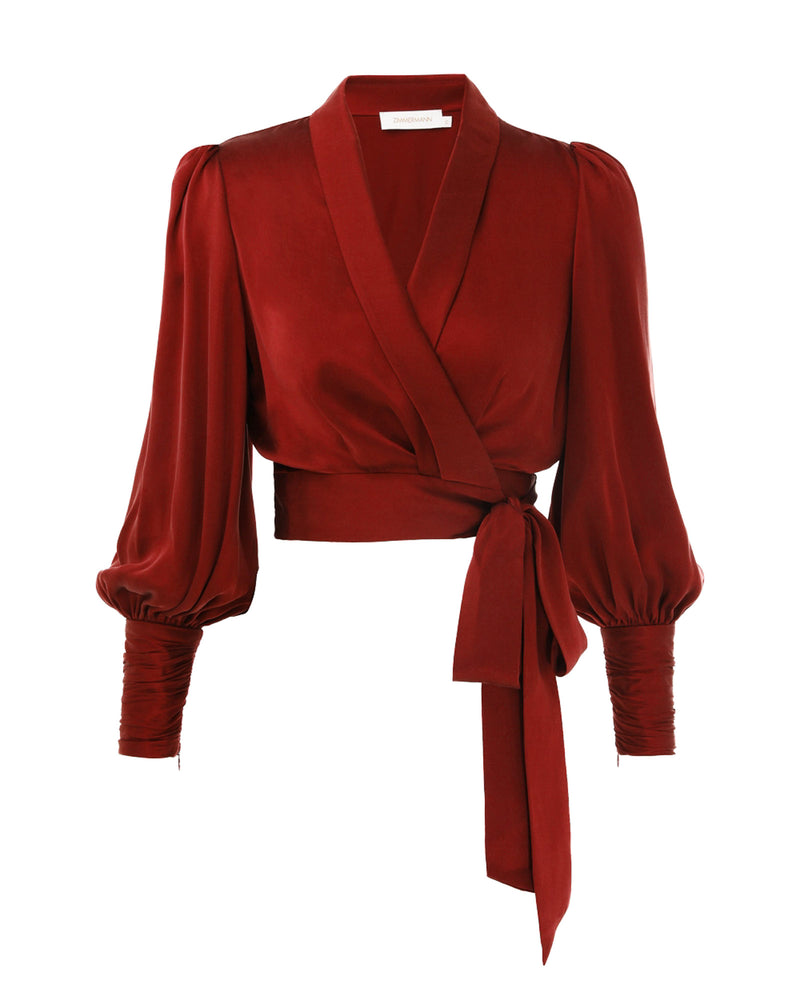 Silk Wrap Top