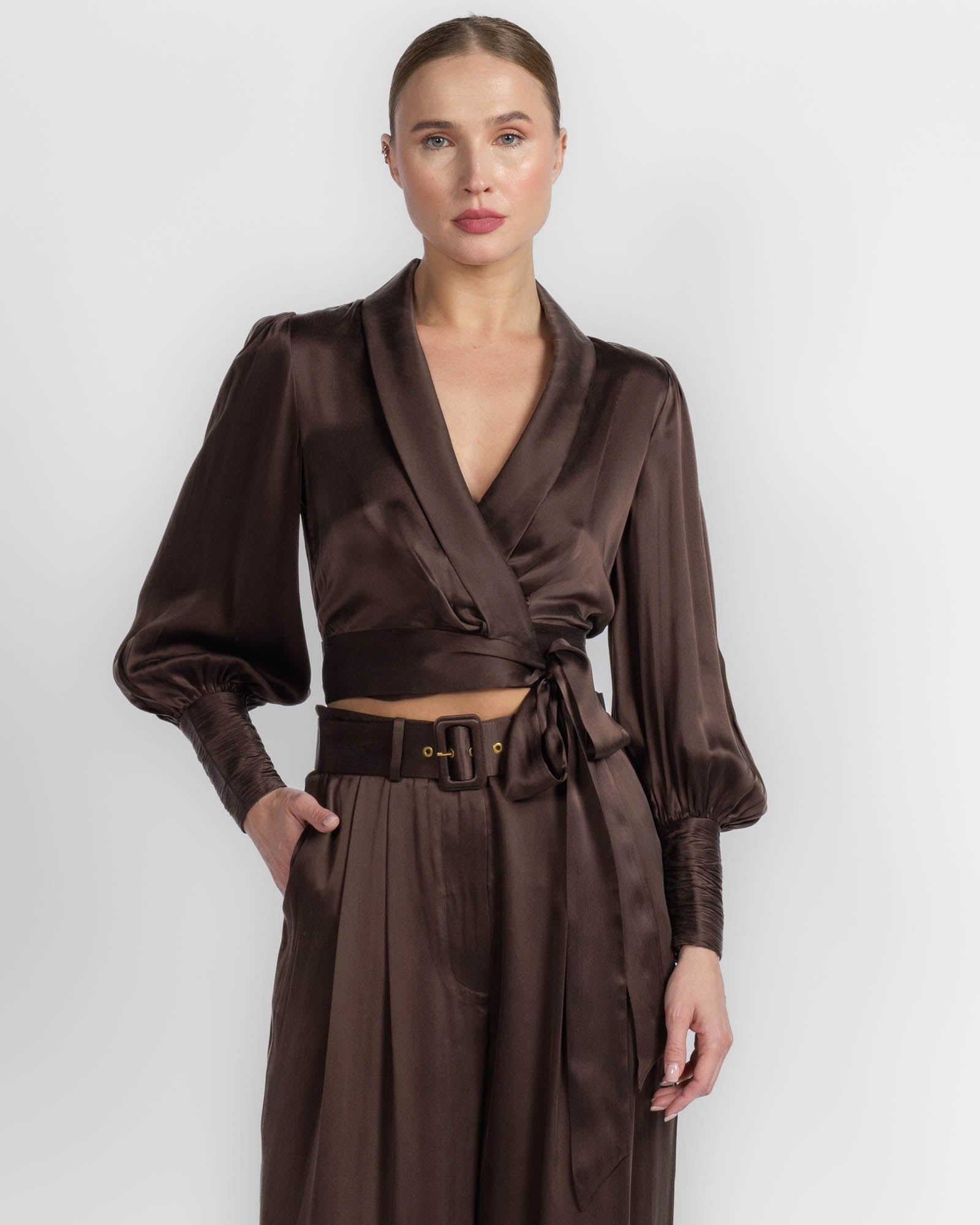 Silk Wrap Top