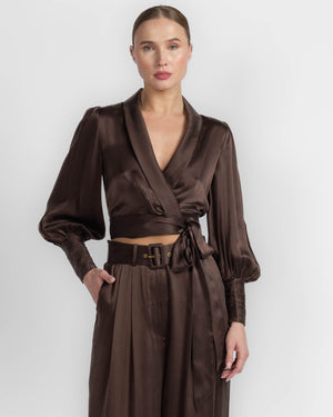Silk Wrap Top