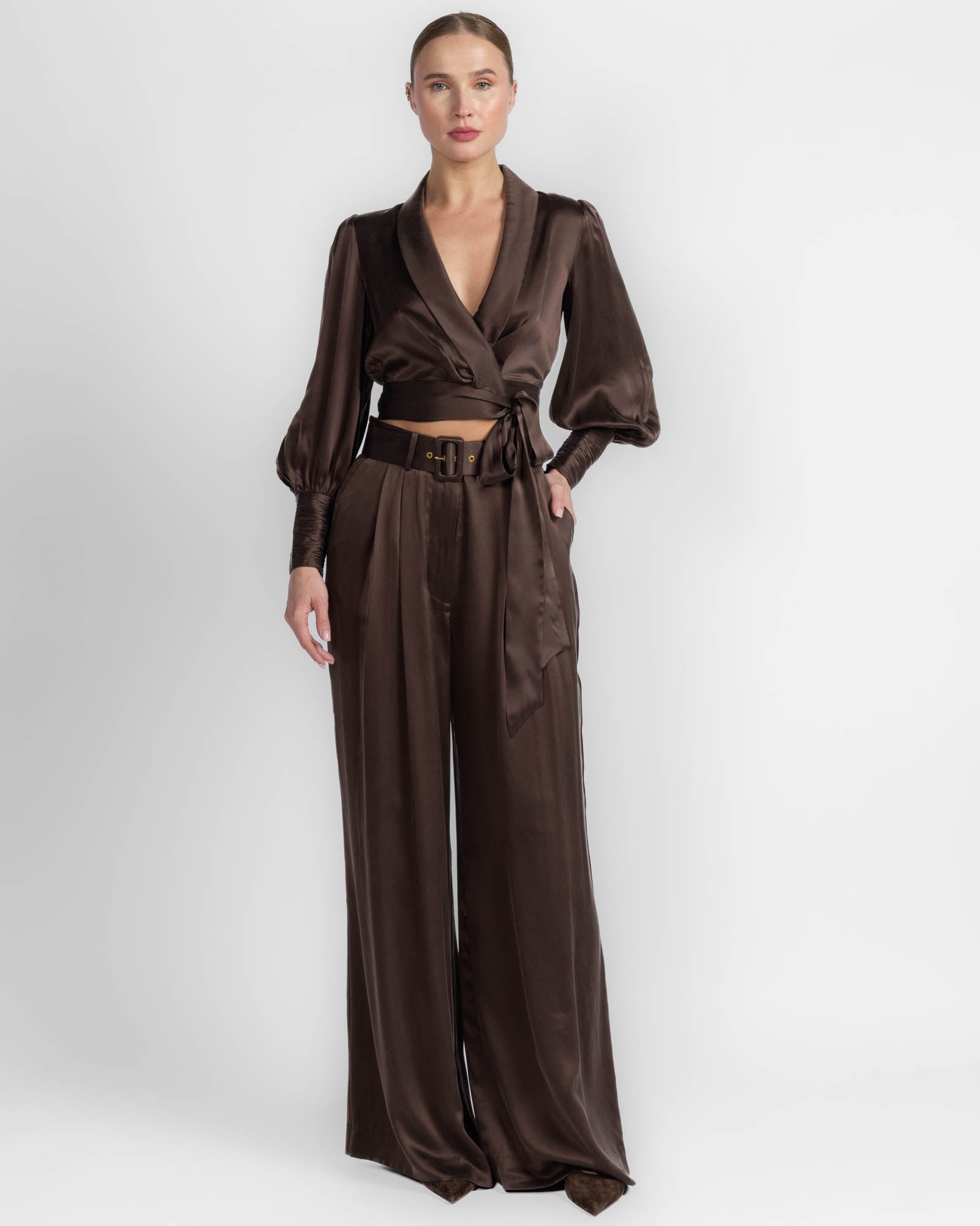 Silk Wrap Top