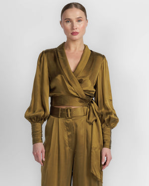 Silk Wrap Top