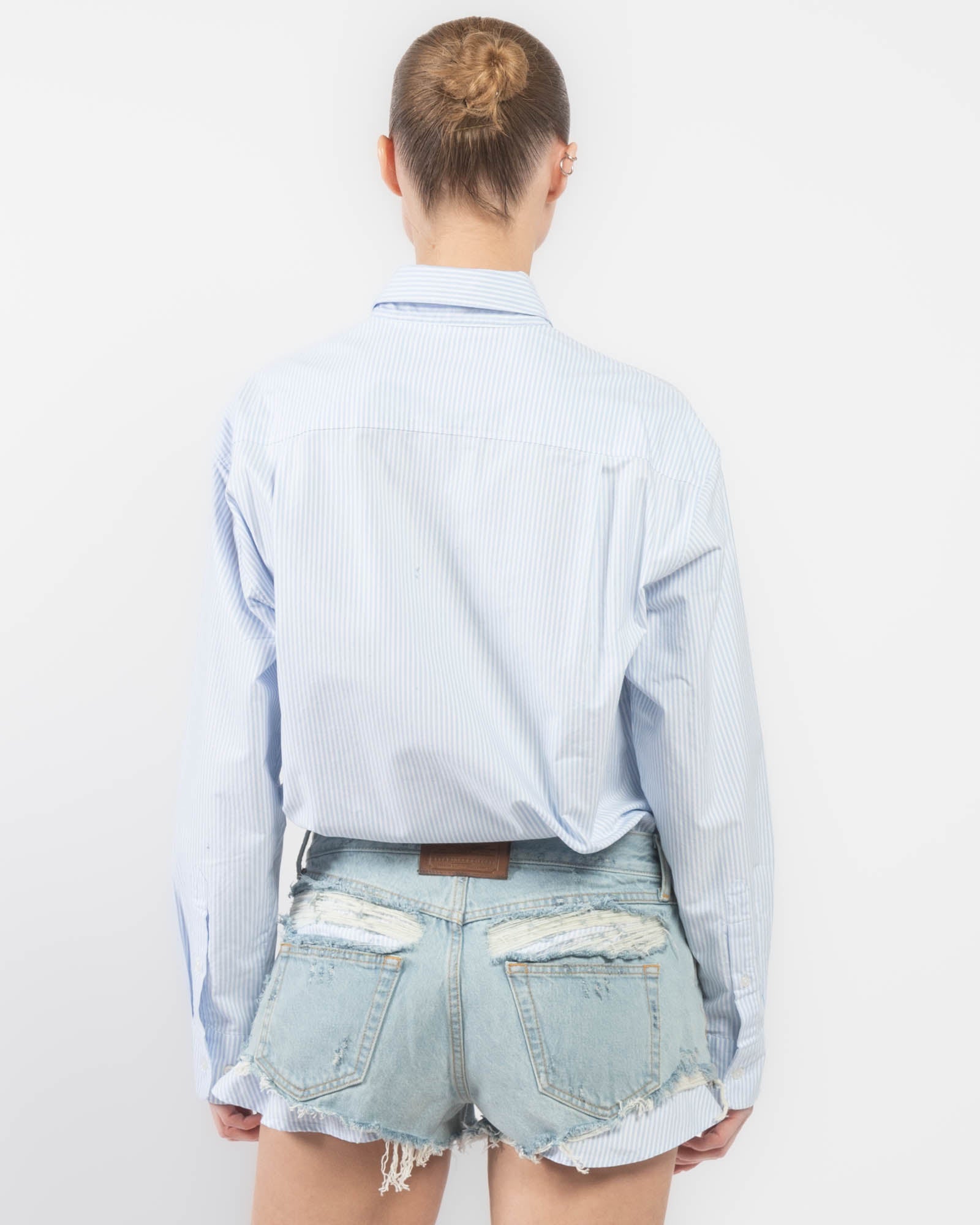 Shirt And Denim Shirt Romper