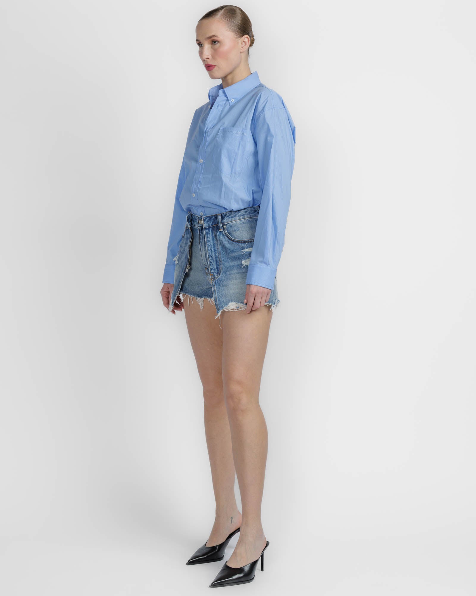 Prestyled Button Down Skort Romper