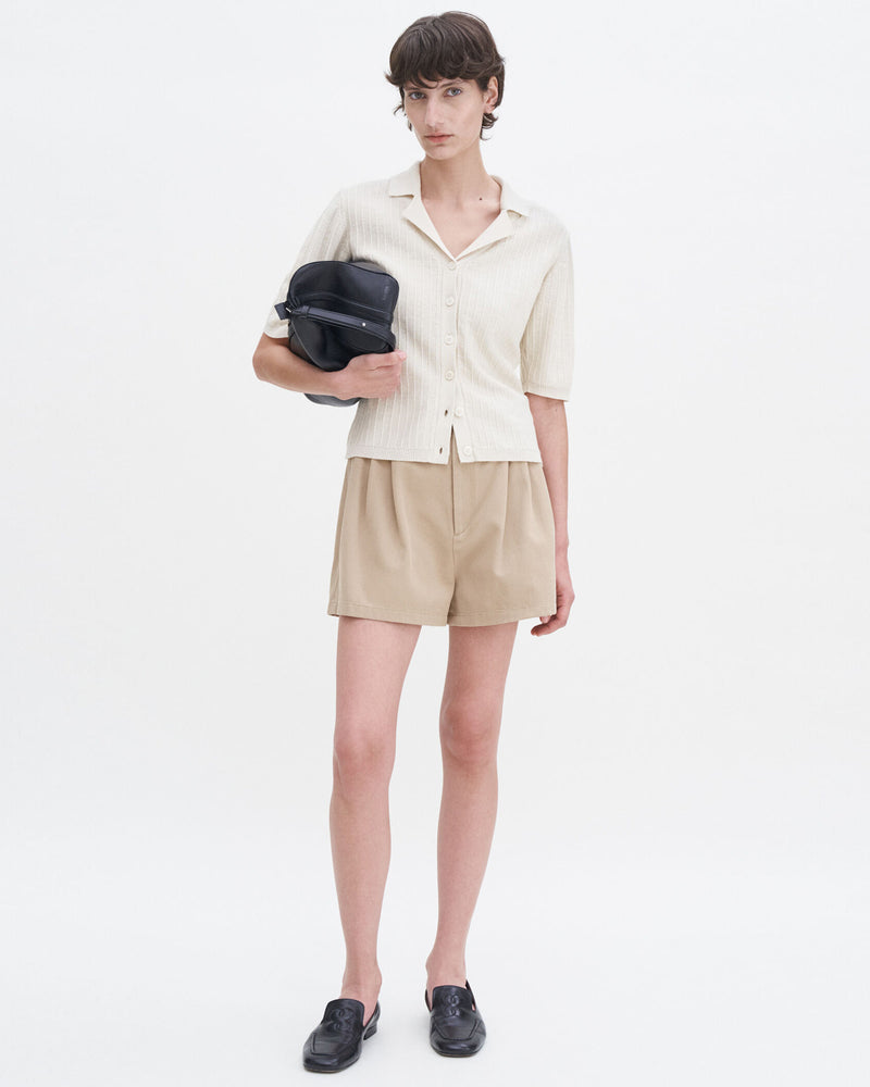 Short Sleeve Collar Cardigan