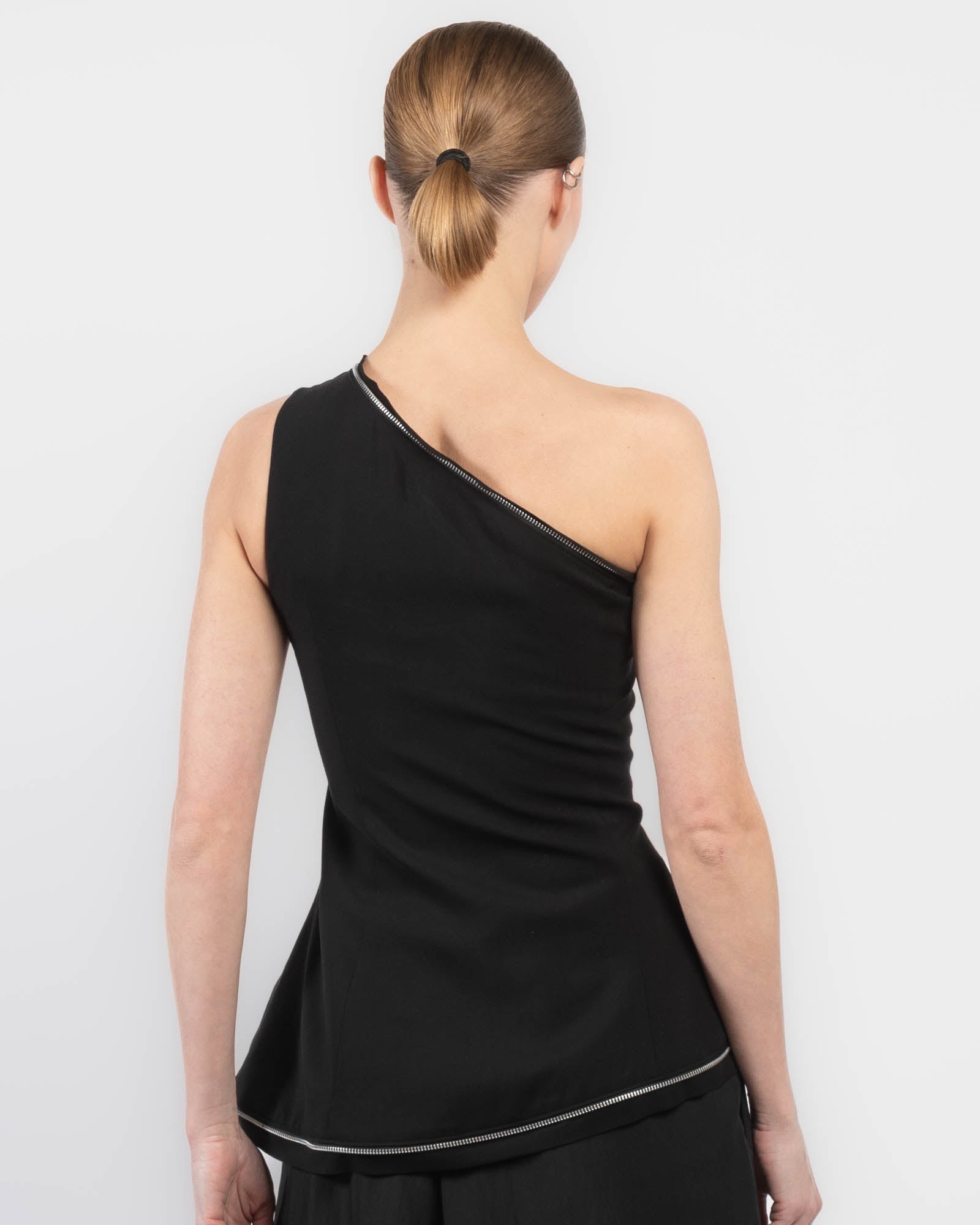 Zip One-Shoulder Dress
