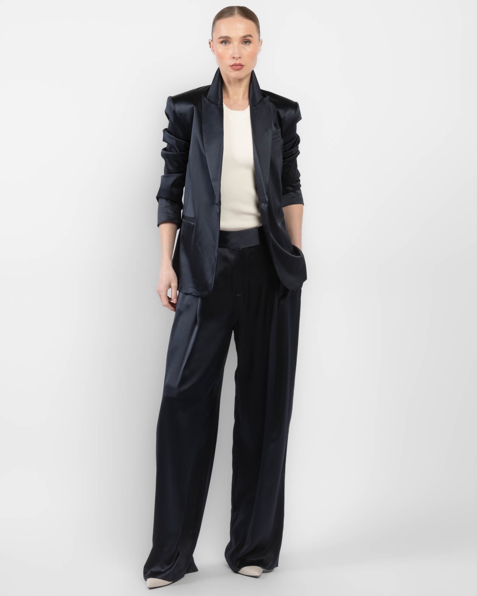 Oversized Silk Blazer