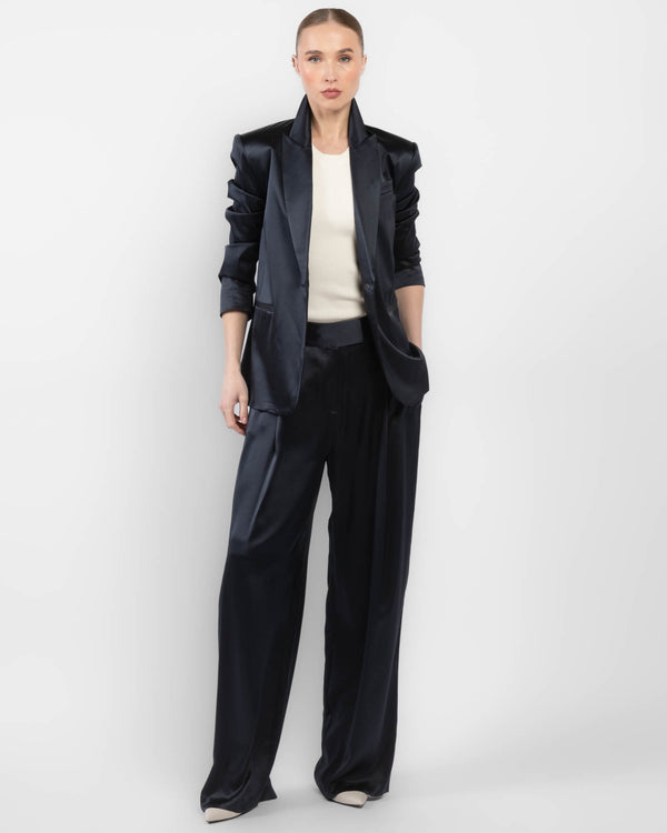 Blazer en soie surdimensionné
