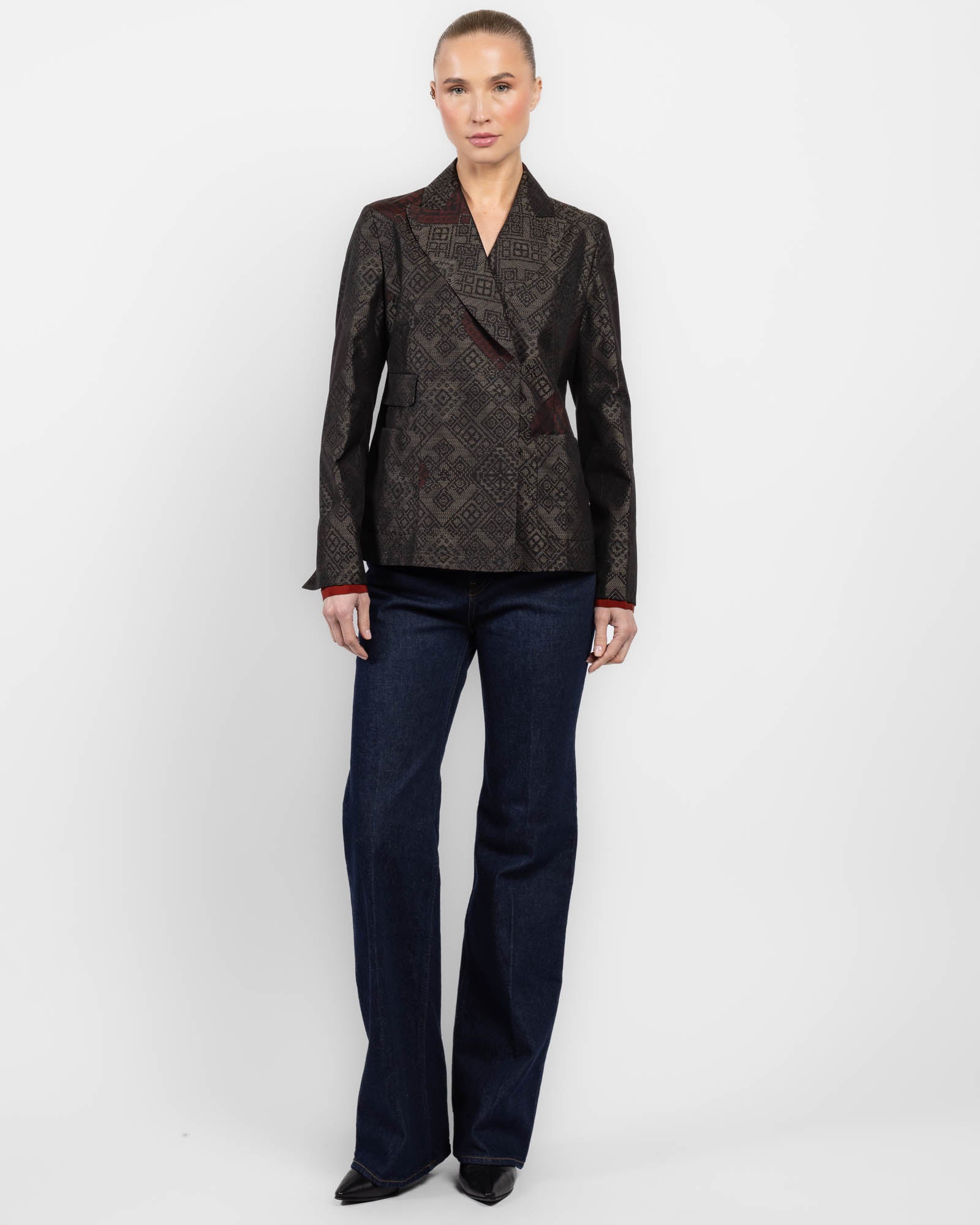 Veste croisée avec ceinture