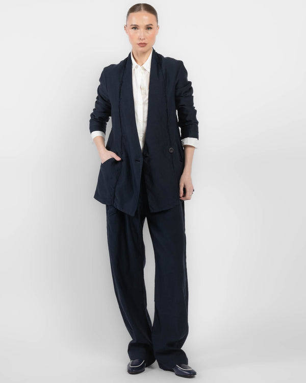 Mixed Double-Breasted Jacket