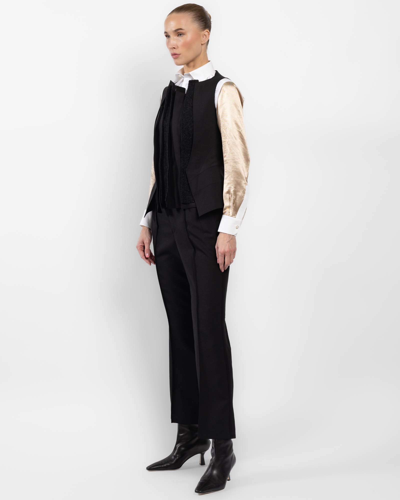 Gilet à collage vertical sur le devant