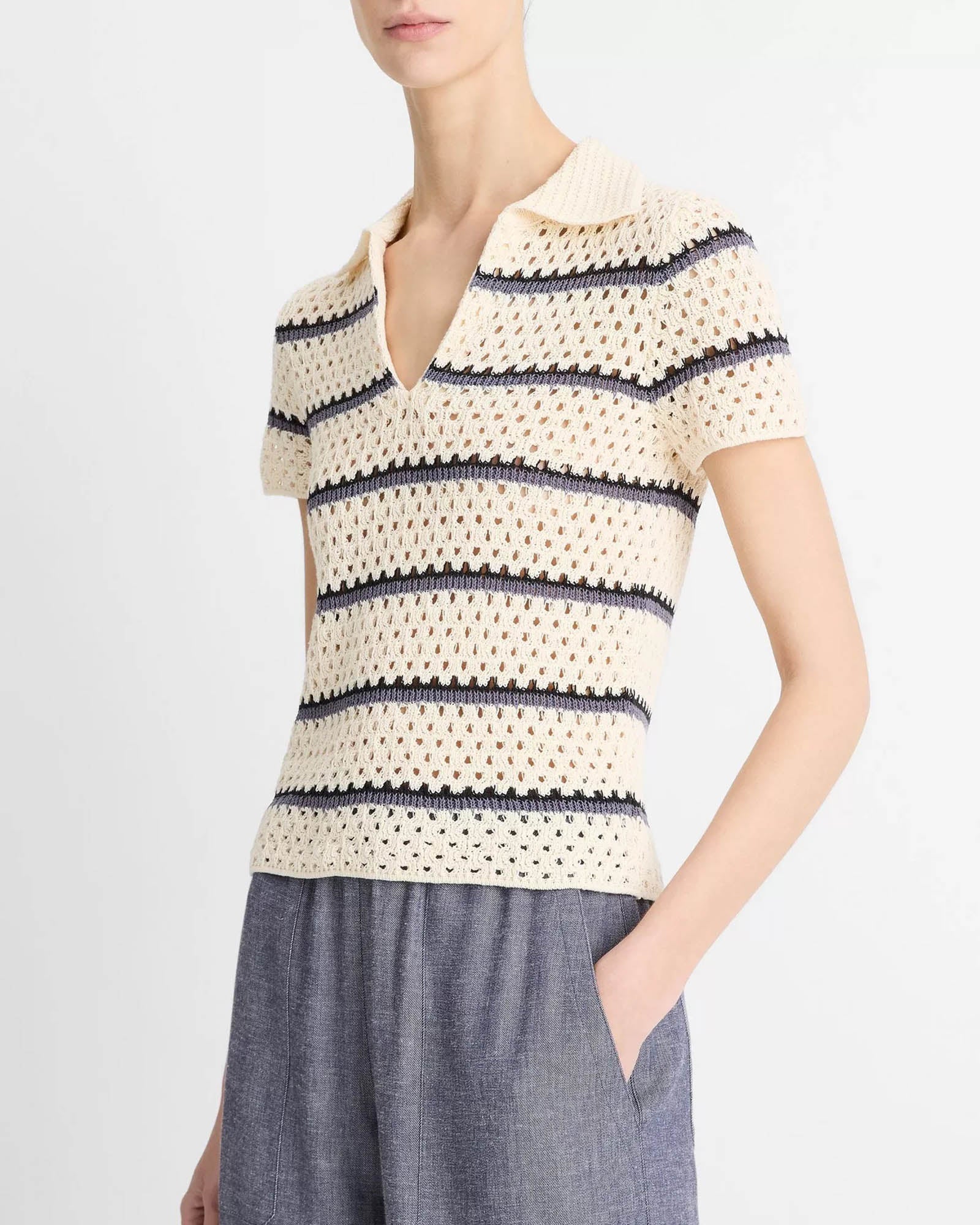 Macrame Stripe Henley