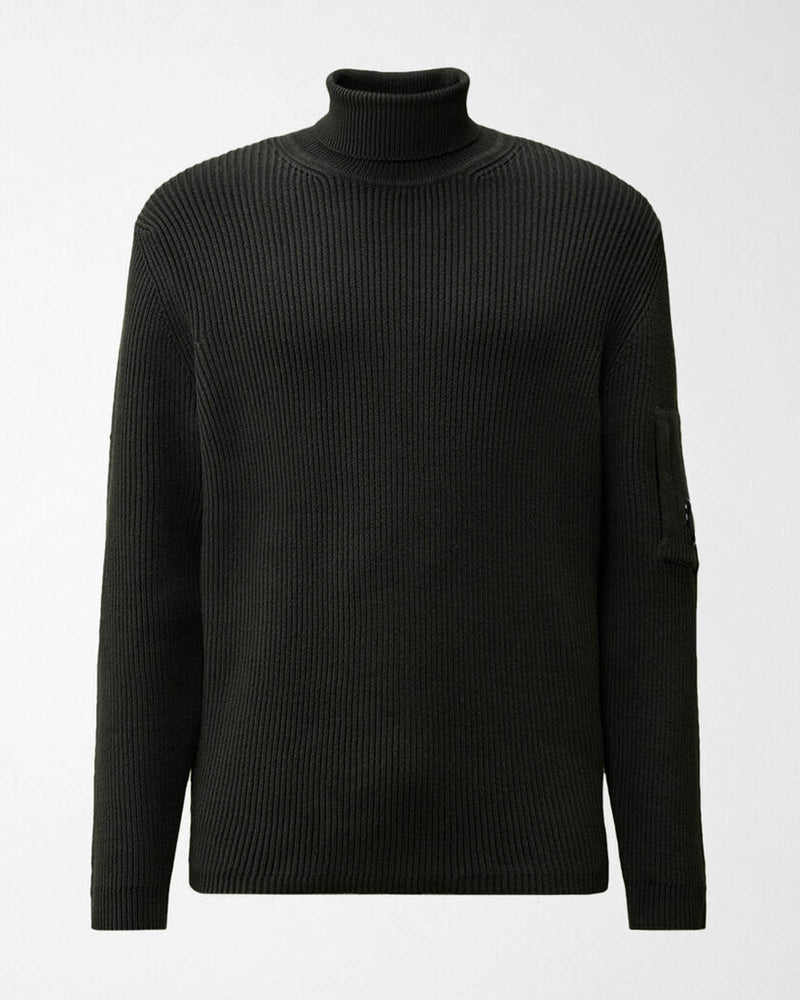 Roll-Neck Rib Sweater