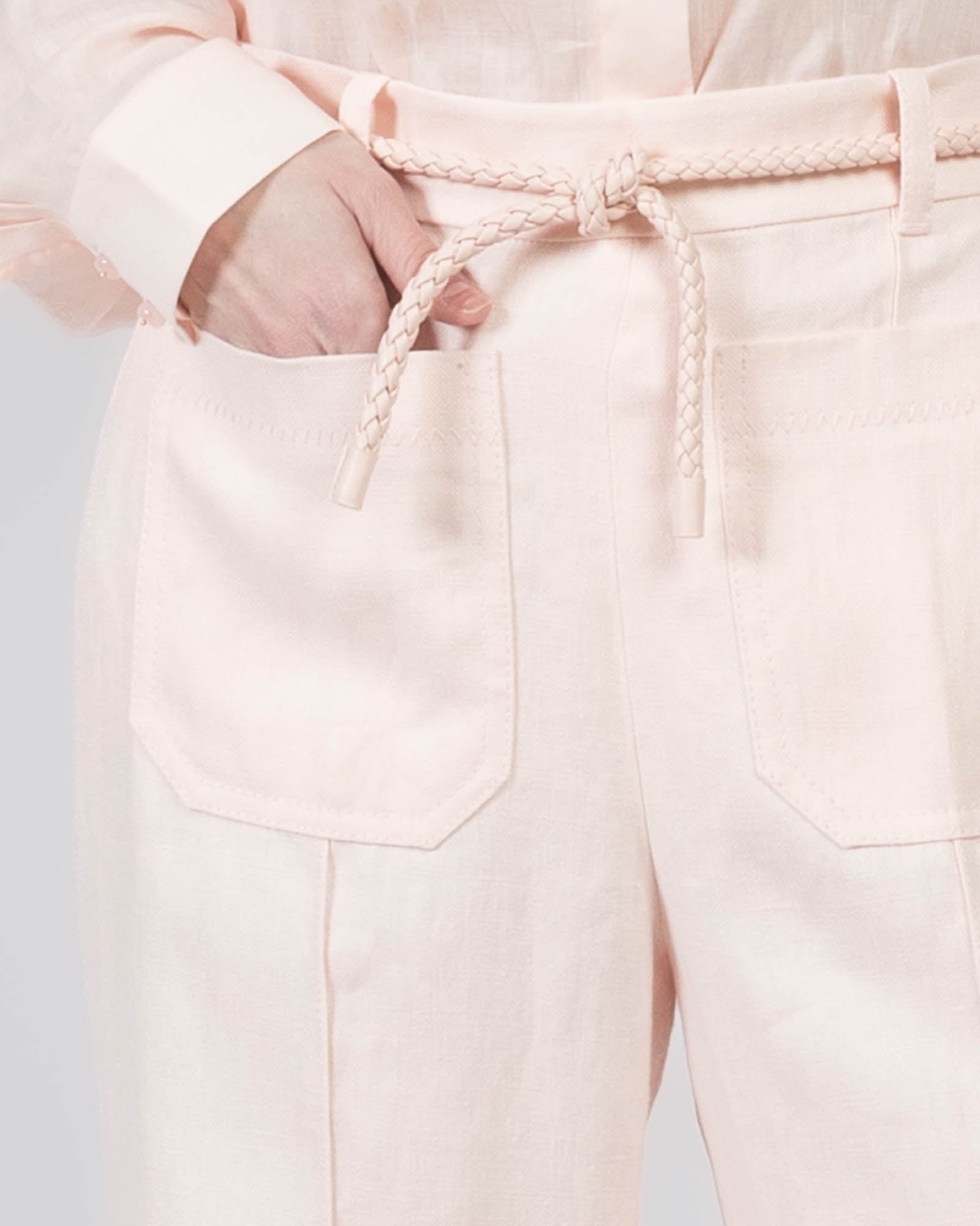 Pantalon évasé en lin