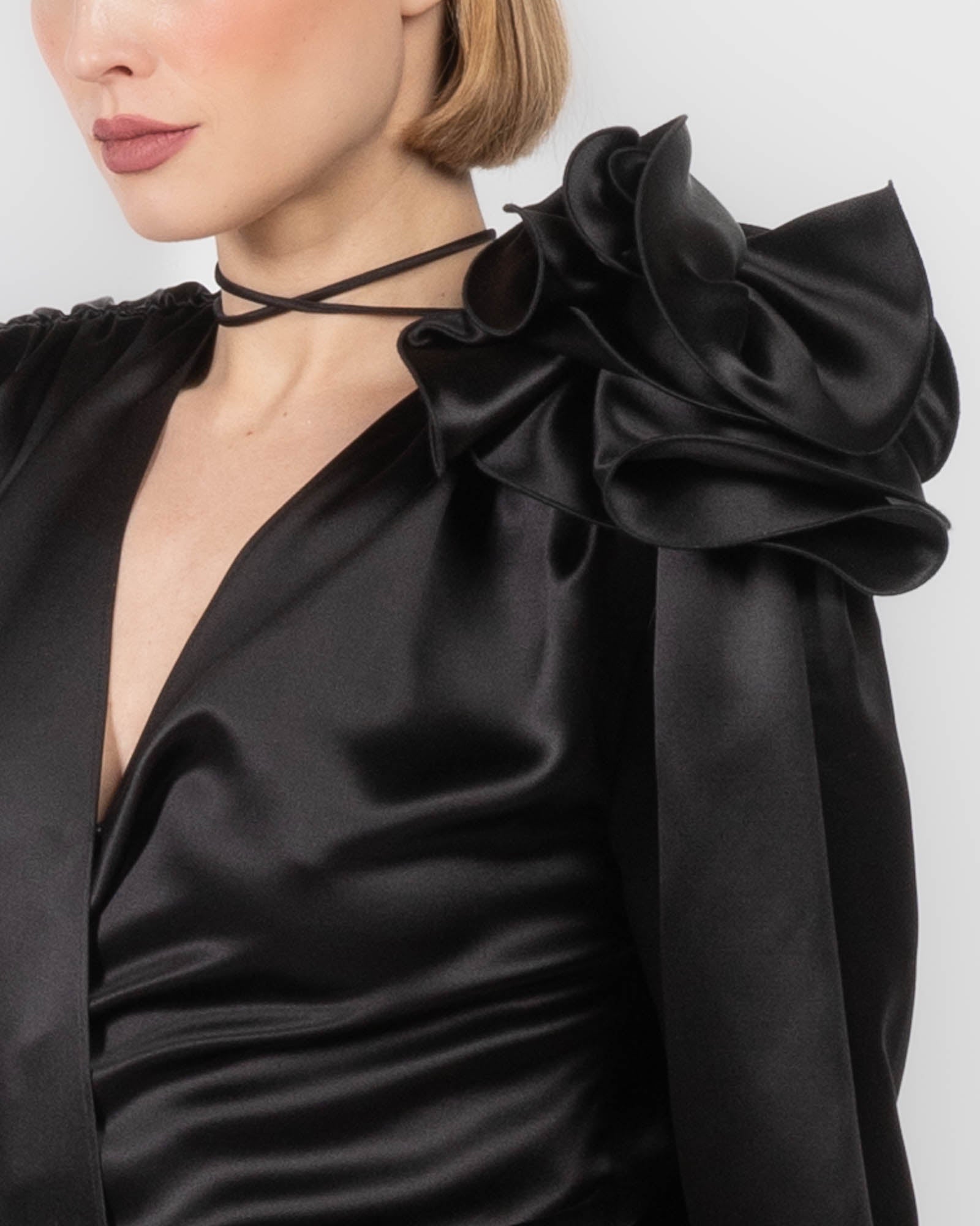 Shirred Flower Blouse