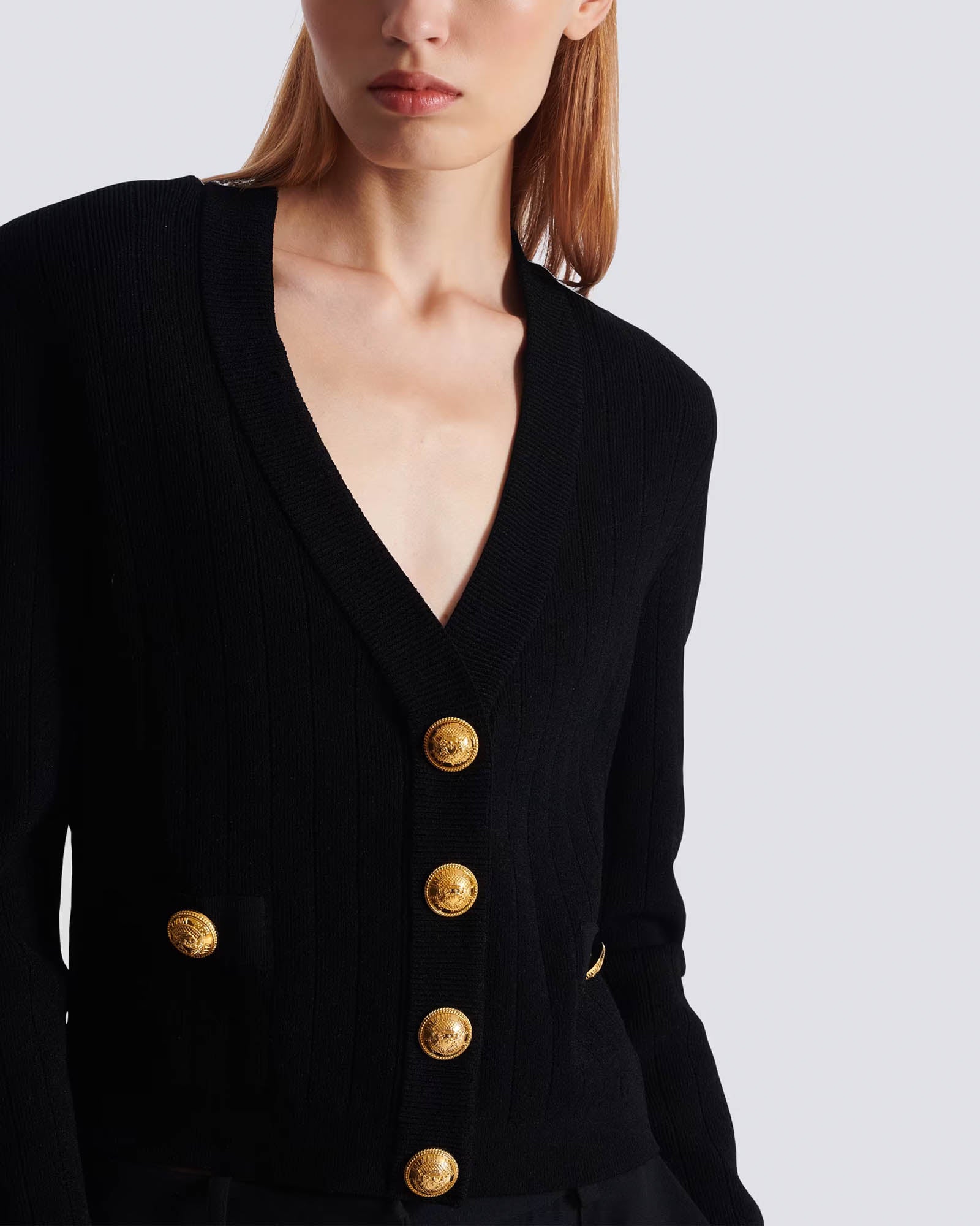 V-Neck Knit Cardigan