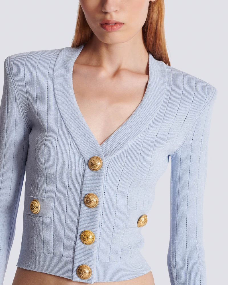 V-Neck Knit Cardigan
