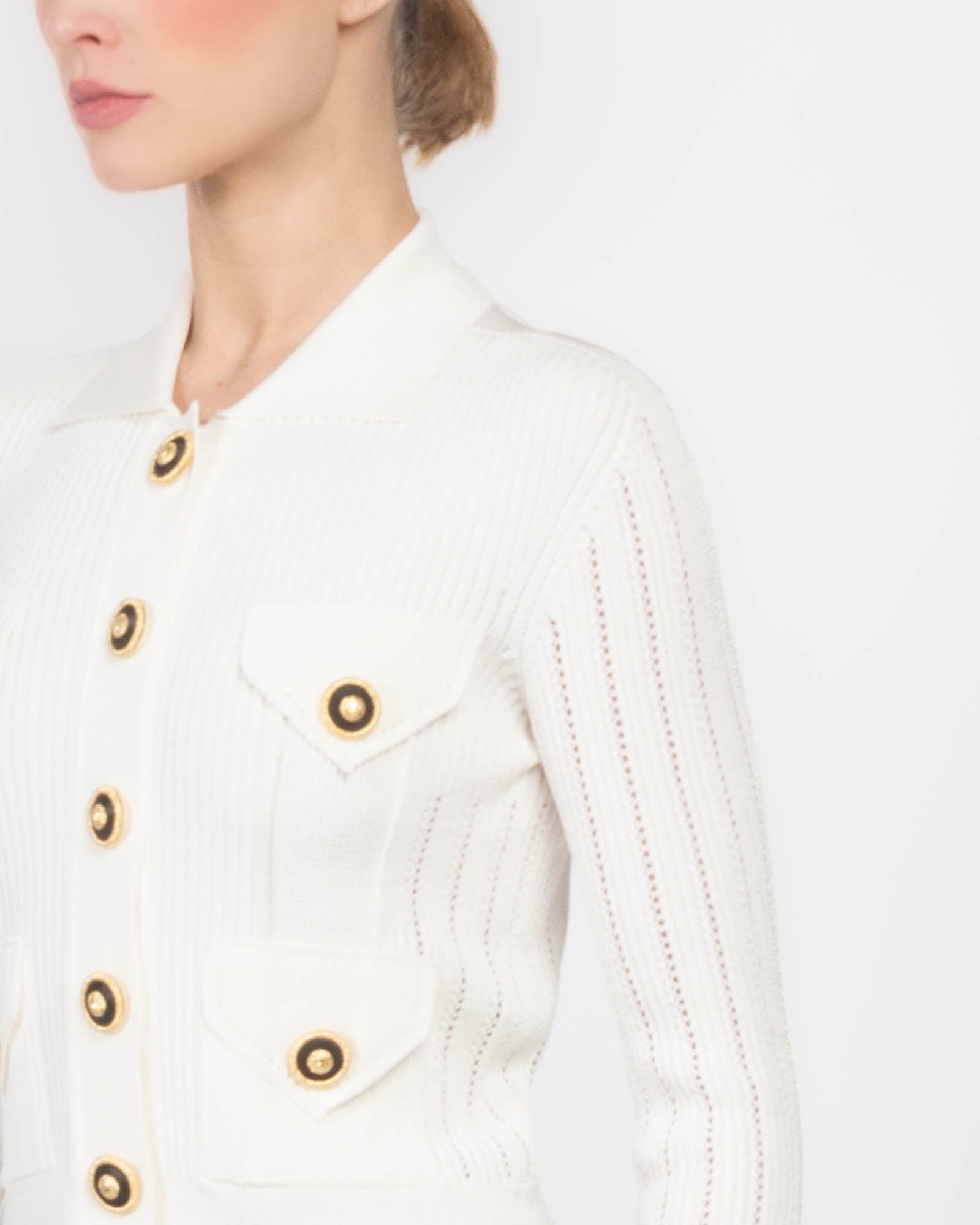 Cardigan en tricot à 4 poches