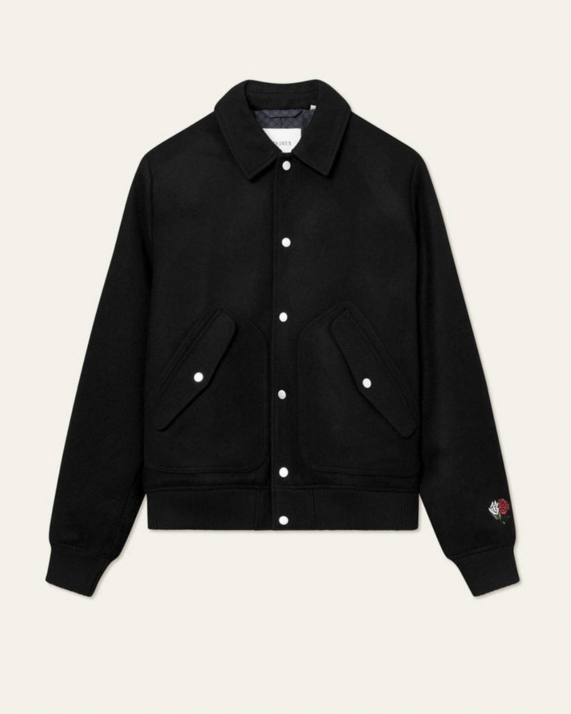 M Les Deux Rhett Varsity Jkt Black M