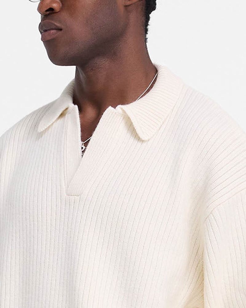 Textured Knit Polo