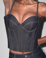 Denim Bustier Top