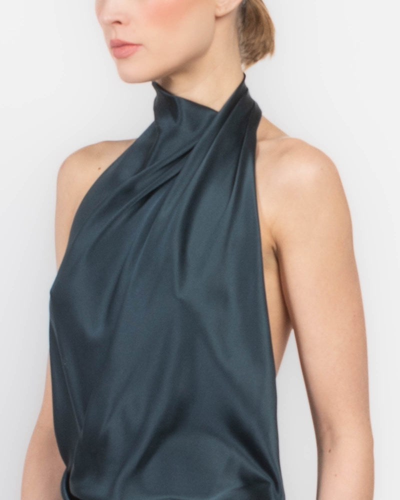 Halter Drape Gown