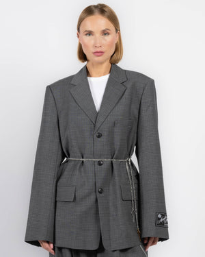 Tailored Blazer With Chain
